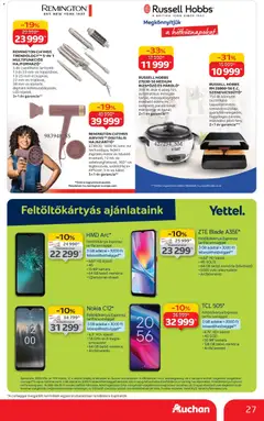 Auchan - Hipermarket márkás akciók - amely érvényes a következő dátumtól: 06.11.2025 | Oldal: 27 | Termékek: Kamera, Edény, Akkumulátor, Rizsfőző