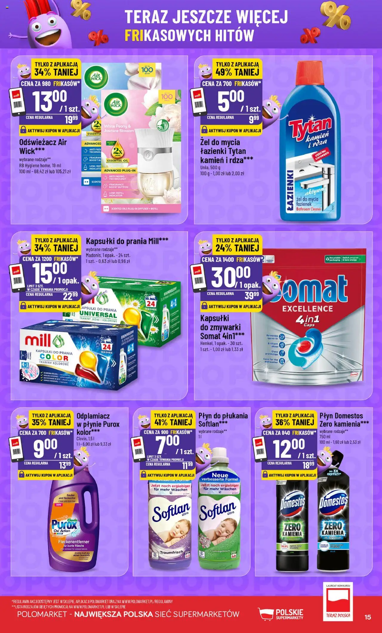 POLOmarket Gazetka - Frikasowe Hity od 22.10.2025 | Strona: 15 | Produkty: Cleaner, Domestos, Zapach, Odplamiacz