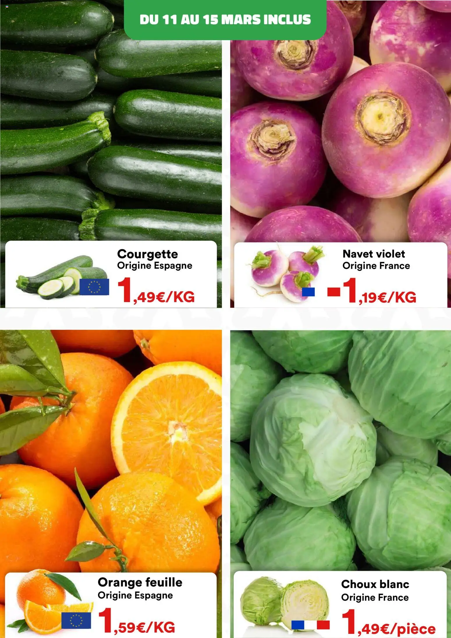 {H1} | Page: 2 | Produits: Orange, Courgette, Navet