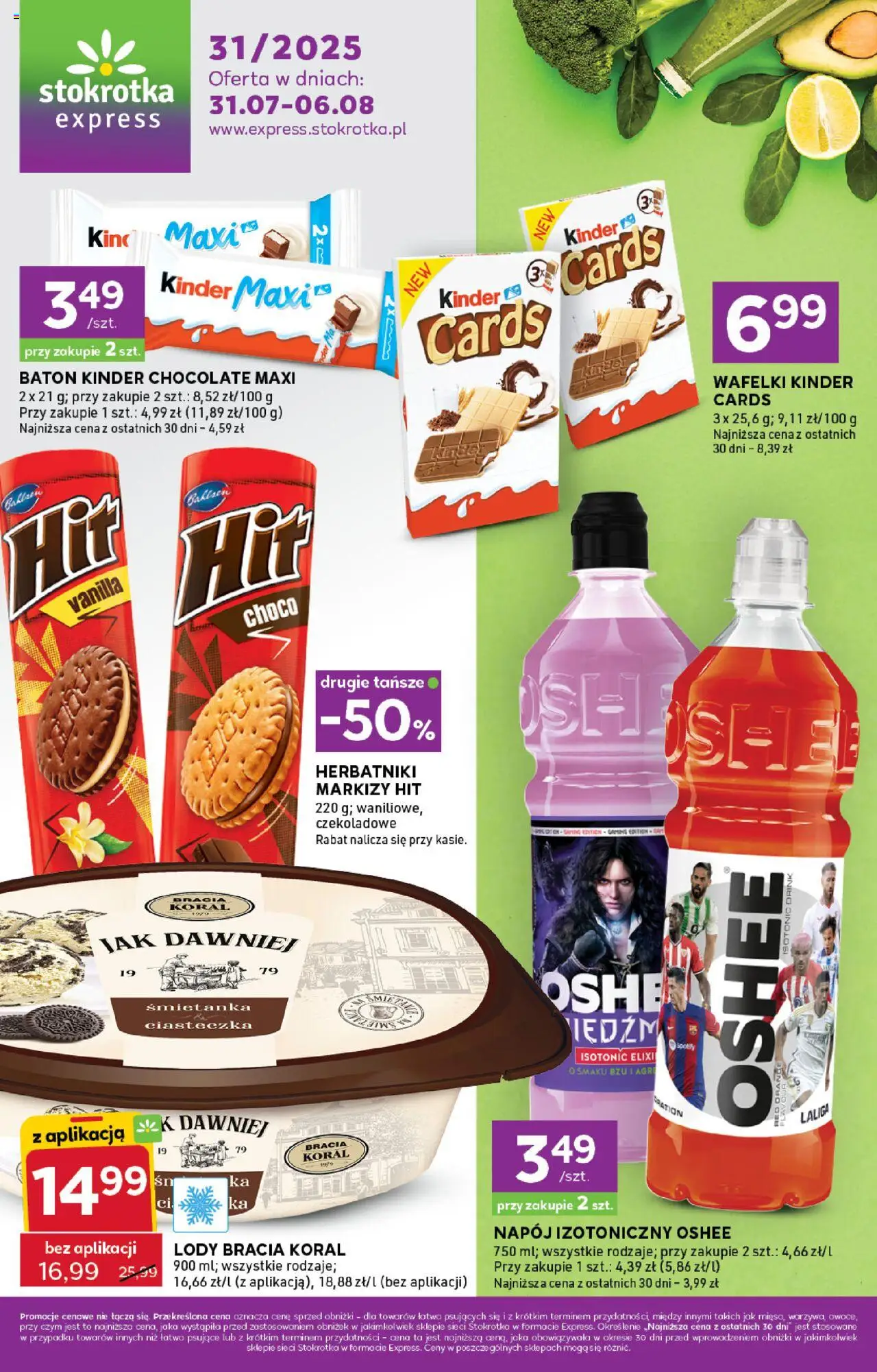 Stokrotka Gazetka - Express od 31.07.2025 | Strona: 1 | Produkty: Stokrotka, Wafelki, Ciasteczka, Lody