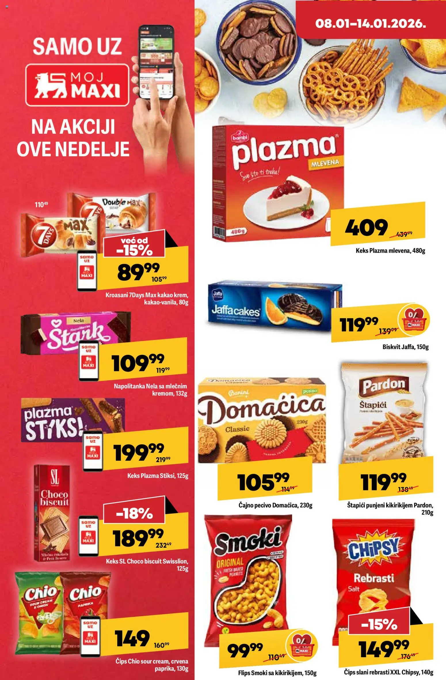 Maxi katalog - važi od 08.01.2026 | Strana: 14 | Proizvode: Keks, Smoki, Plazma, Domaćica