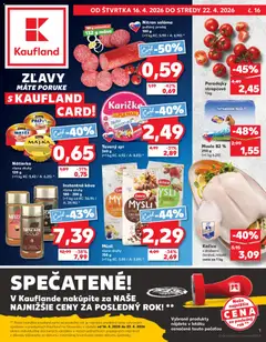 Kaufland SK Šamorín-Mliečno - amely érvényes a következő dátumtól: 16.04.2026