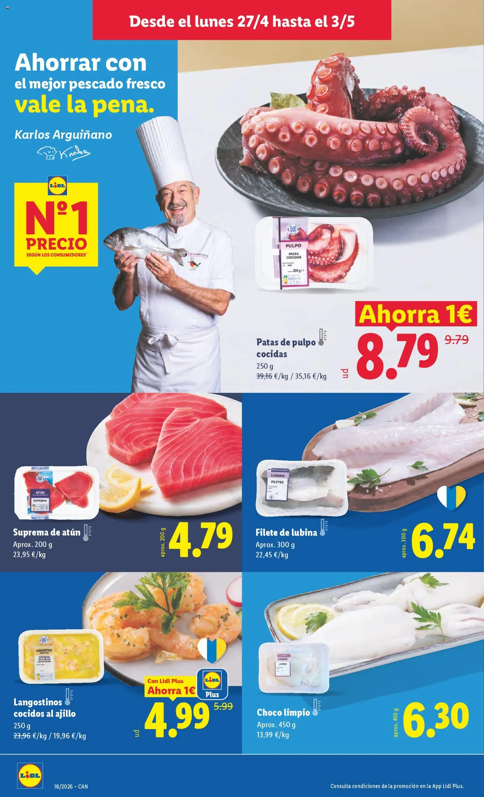 Lidl folleto │ válido desde el 27.04.2026 | Página: 10 | Productos: Pescado, Filete, Langostino
