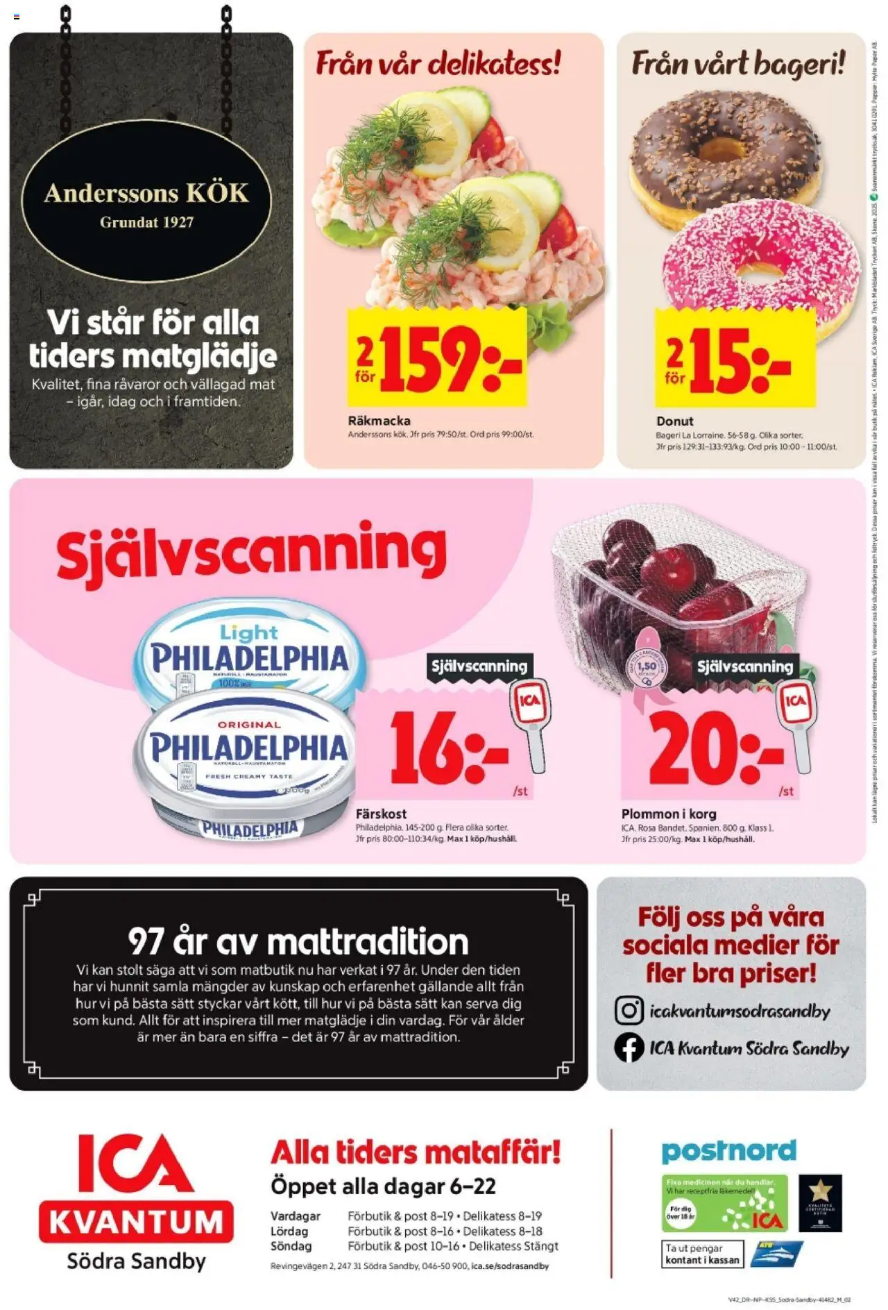 ICA Kvantum reklamblad aktuell från 13.10.2025 | Sida: 12 | Produkter: Bageri, Korg, Plommon, Papper
