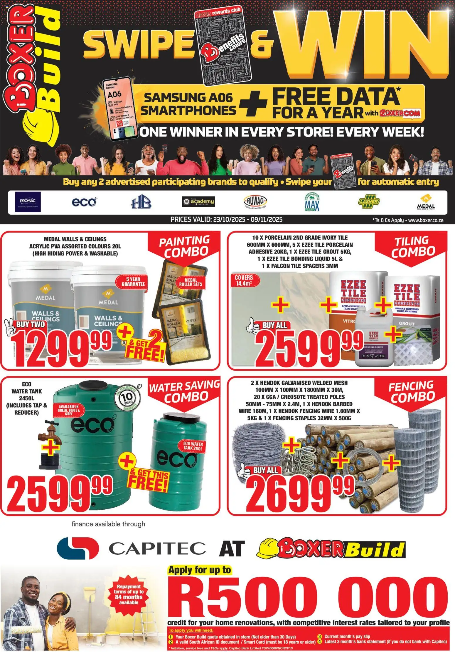 New Boxer catalogue – valid from 23.10.2025 | Page: 1 | Products: Camera, Tank, Tile grout, Tap