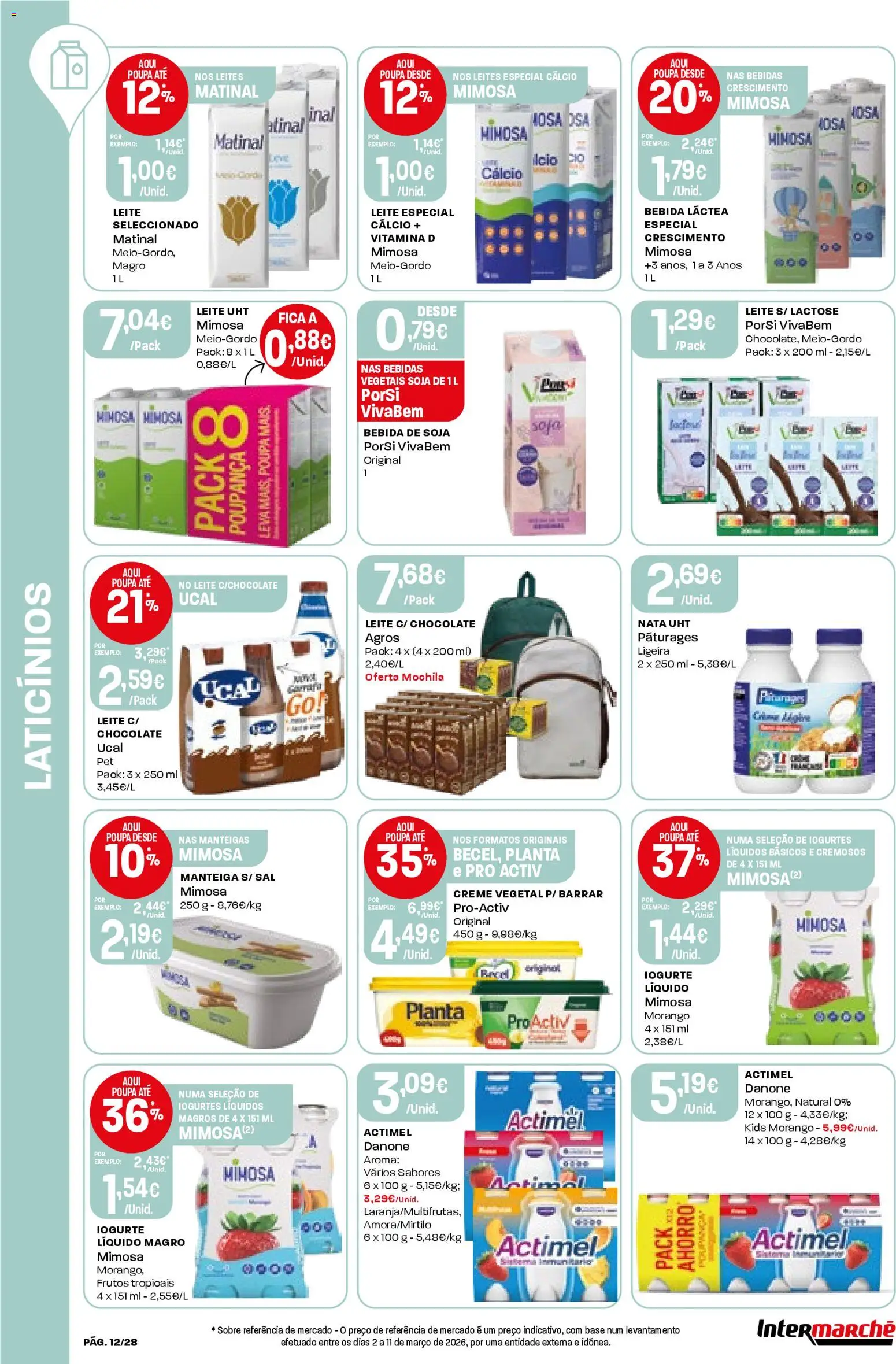 Intermarché Folheto Contact │ válido de 16.04.2026 | Página: 12 | Produtos: Base, Iogurte, Chocolate, Creme