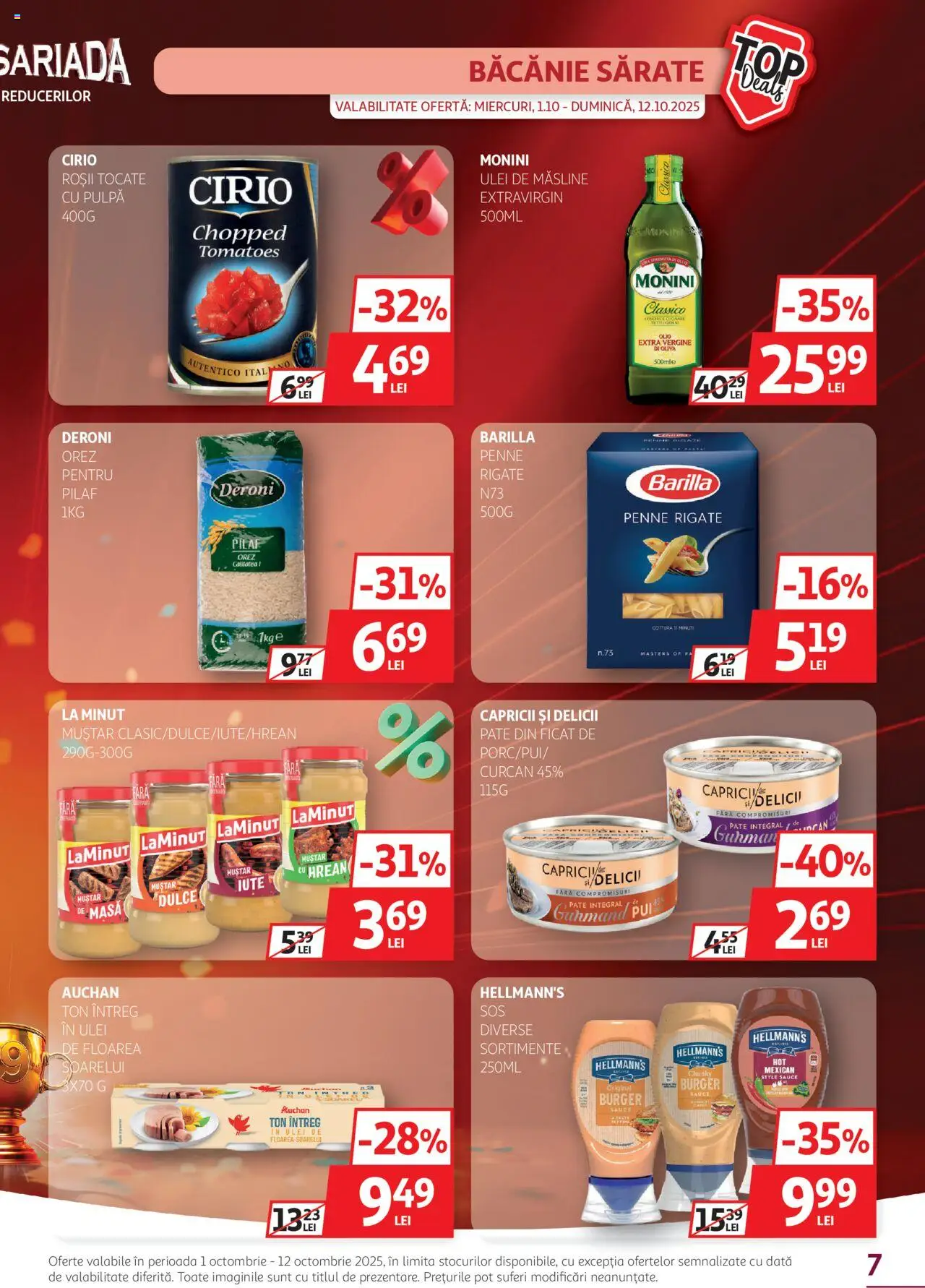 Noul catalog Auchan – valabil de la 01.10.2025 | Pagină: 7 | Produse: Delgeç, Masă, Pate, Muștar