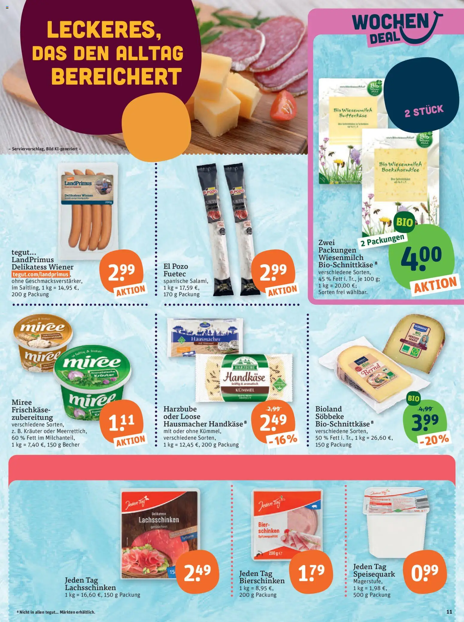 Tegut Prospekt – gültig ab 16.01.2026 | Seite: 13 | Produkte: Bier, Schinken, Speisequark, Frischkase