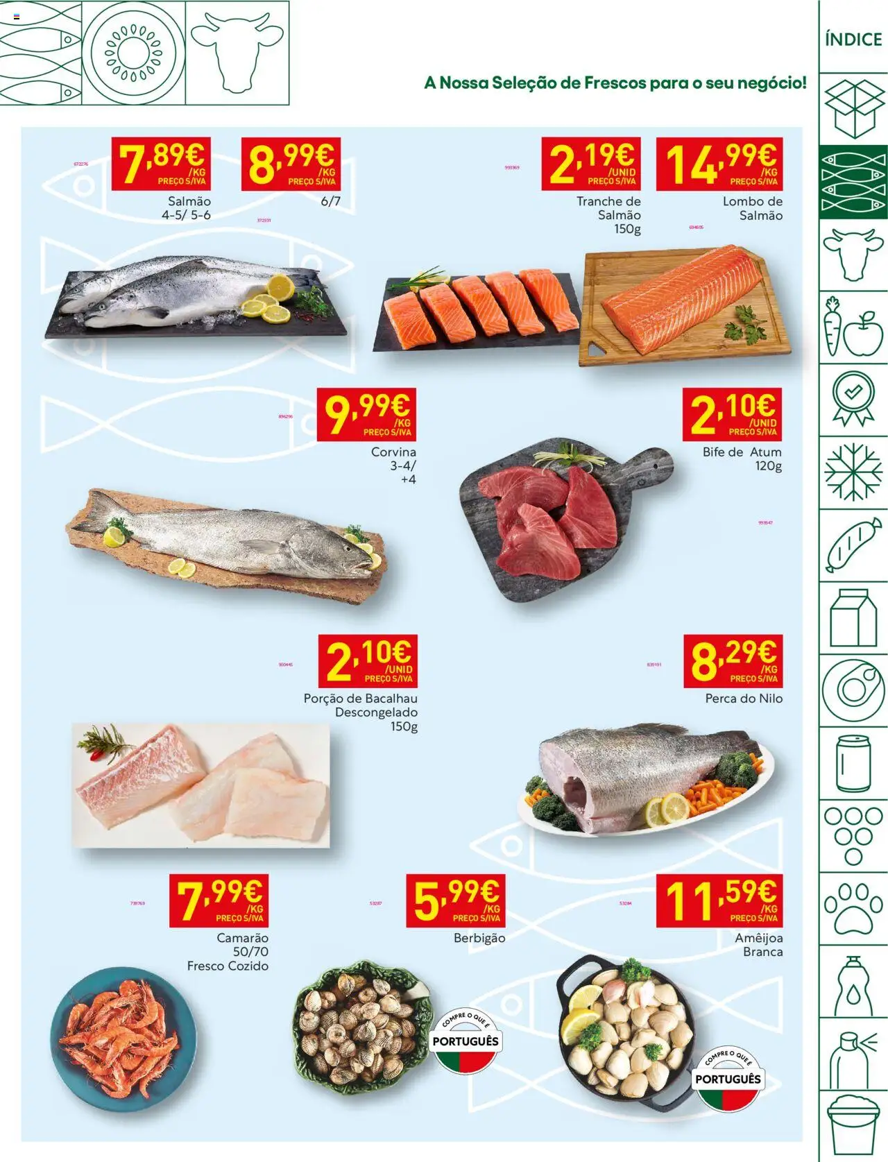 Recheio folheto │ válido de 16.09.2025 | Página: 7 | Produtos: Bacalhau, Camarão, Salmão, Lombo