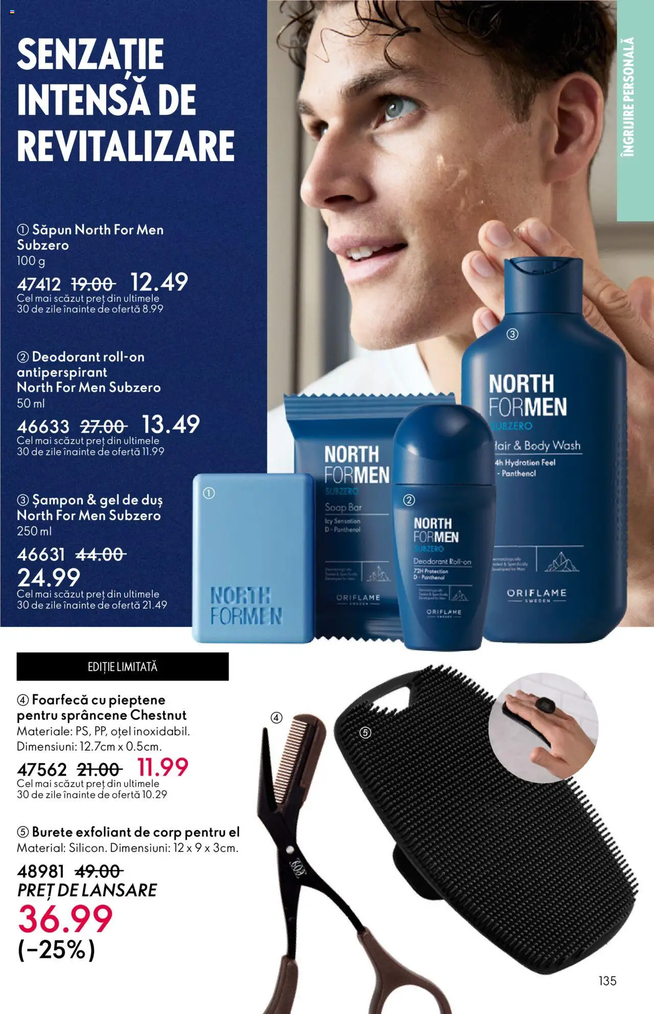 Noul catalog Oriflame – valabil de la 01.10.2025 | Pagină: 135 | Produse: Burete, Șampon, Deodorant, Antiperspirant