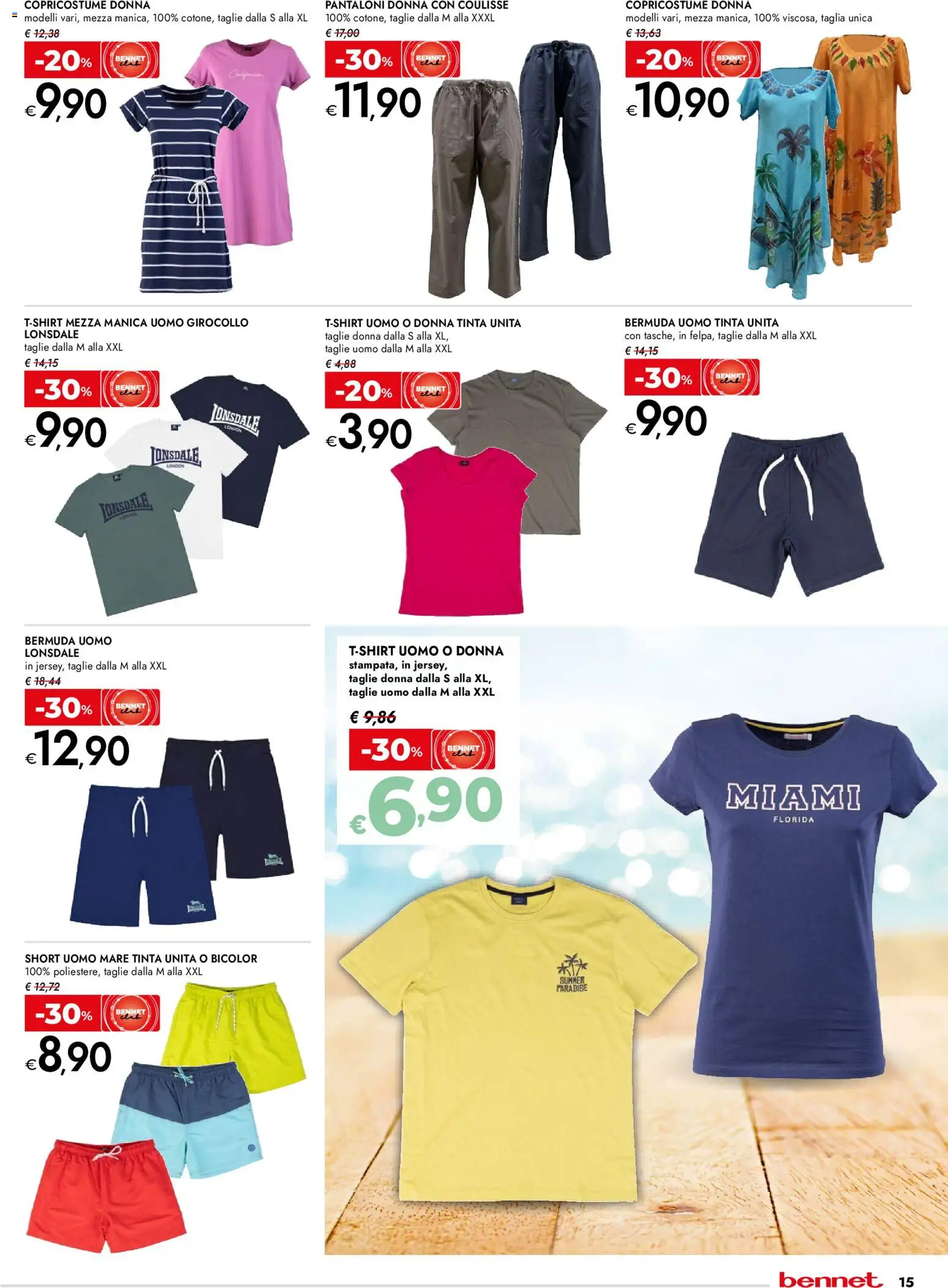 Volantino bennet del 07.04.2026 | Pagina: 15 | Prodotti: Pantaloni, Bermuda
