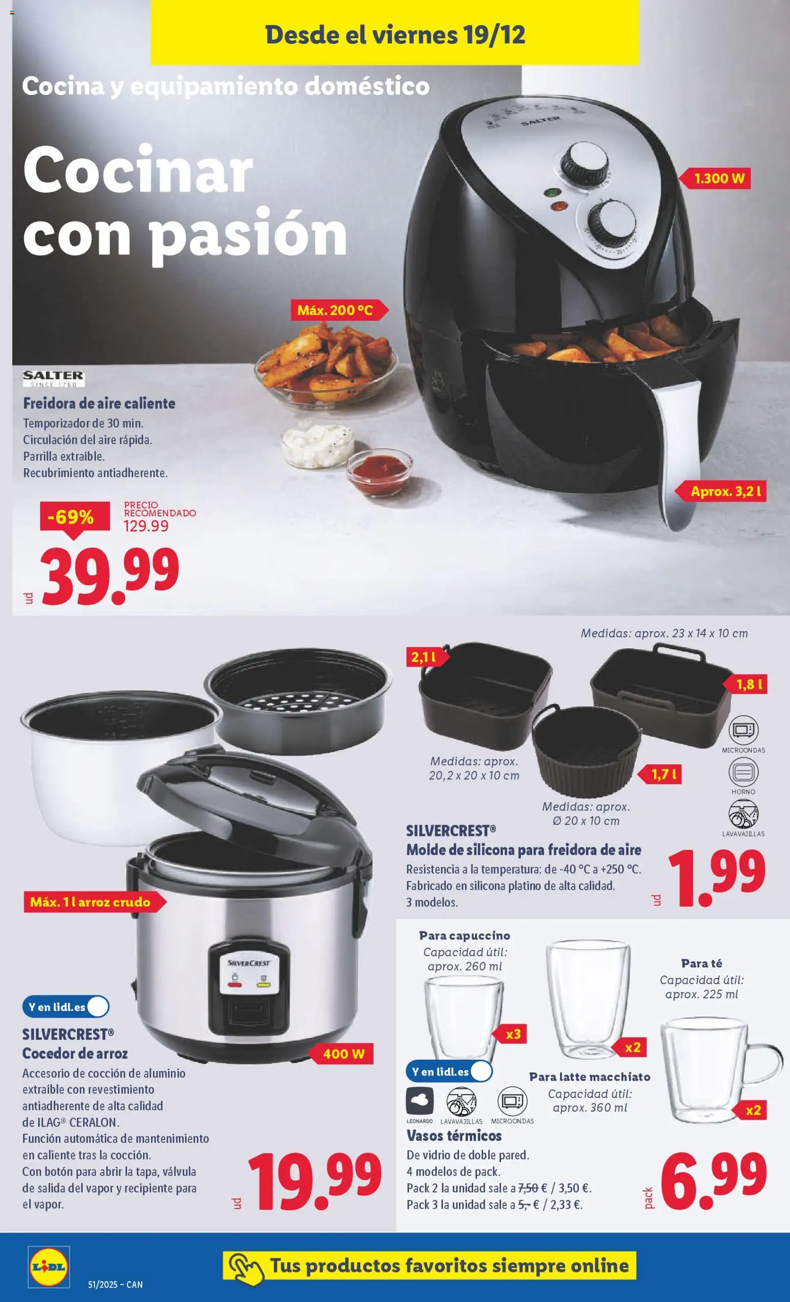 Lidl - Canarias │ válido desde el 15.12.2025 | Página: 18 | Productos: Vasos, Té, Horno, Lavavajillas