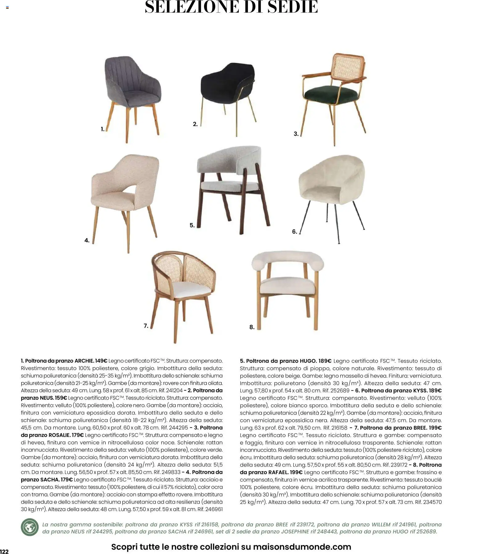 Volantino Maisons du Monde del 12.02.2026 | Pagina: 122 | Prodotti: Stampa, Poltrona