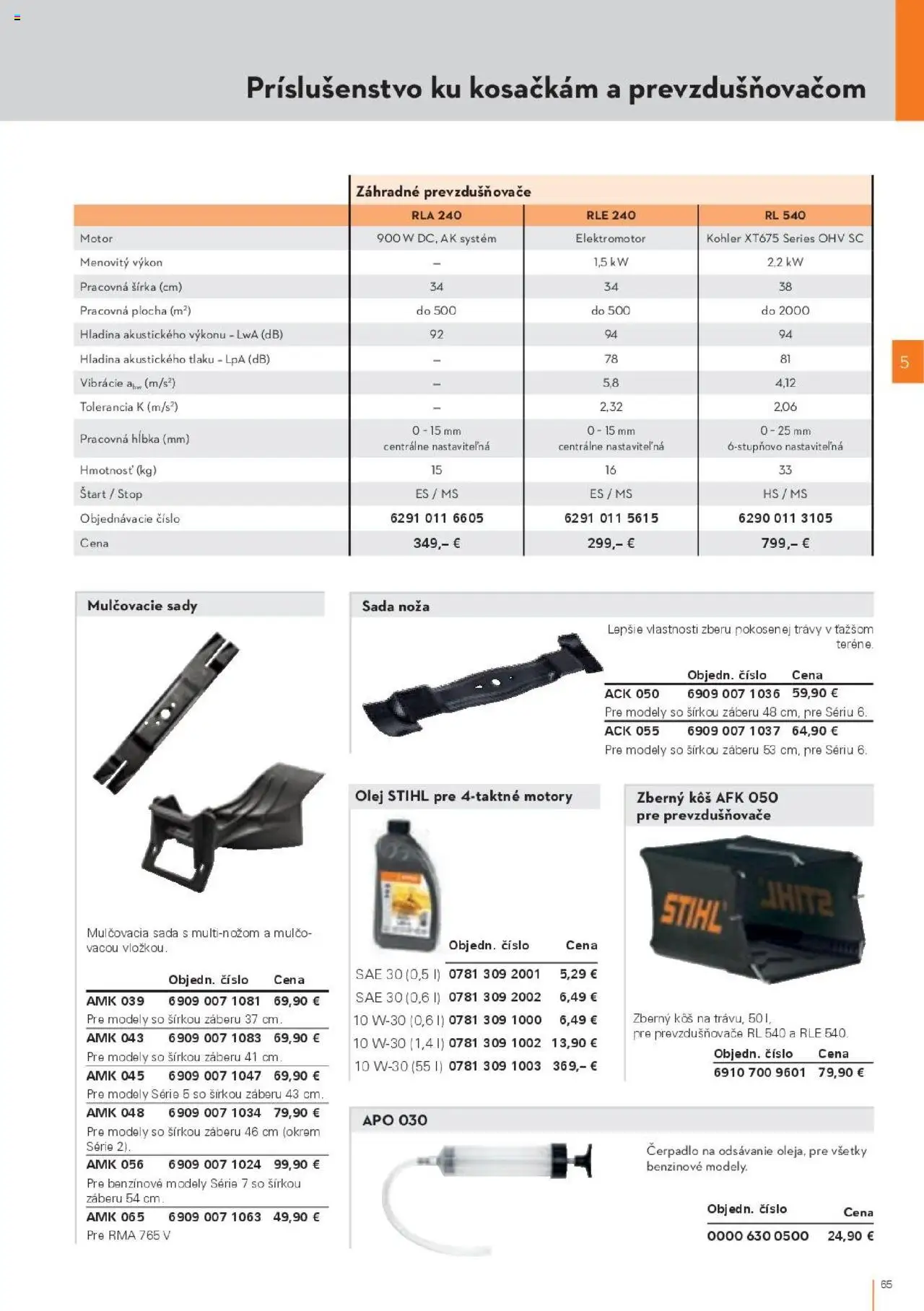 Nové STIHL akcie – leták je platný od 29.09.2025 | Strana: 65 | Produkty: Čerpadlo, Olej, Kôš