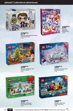 Pogląd oferty "Empik promocje" - ważna od 15.10.2025 | Strona: 102 | Produkty: Kalendarze adwentowe, Kalendarz adwentowy, Kalendarz, Lego