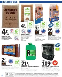 Brico E.Leclerc - Prévisualisation de Brico E.Leclerc catalogue valide à partir de 25.11.2025 | Page: 8 | Produits: Sac, Poêle, Poêle à pétrole, Bûches densifiées