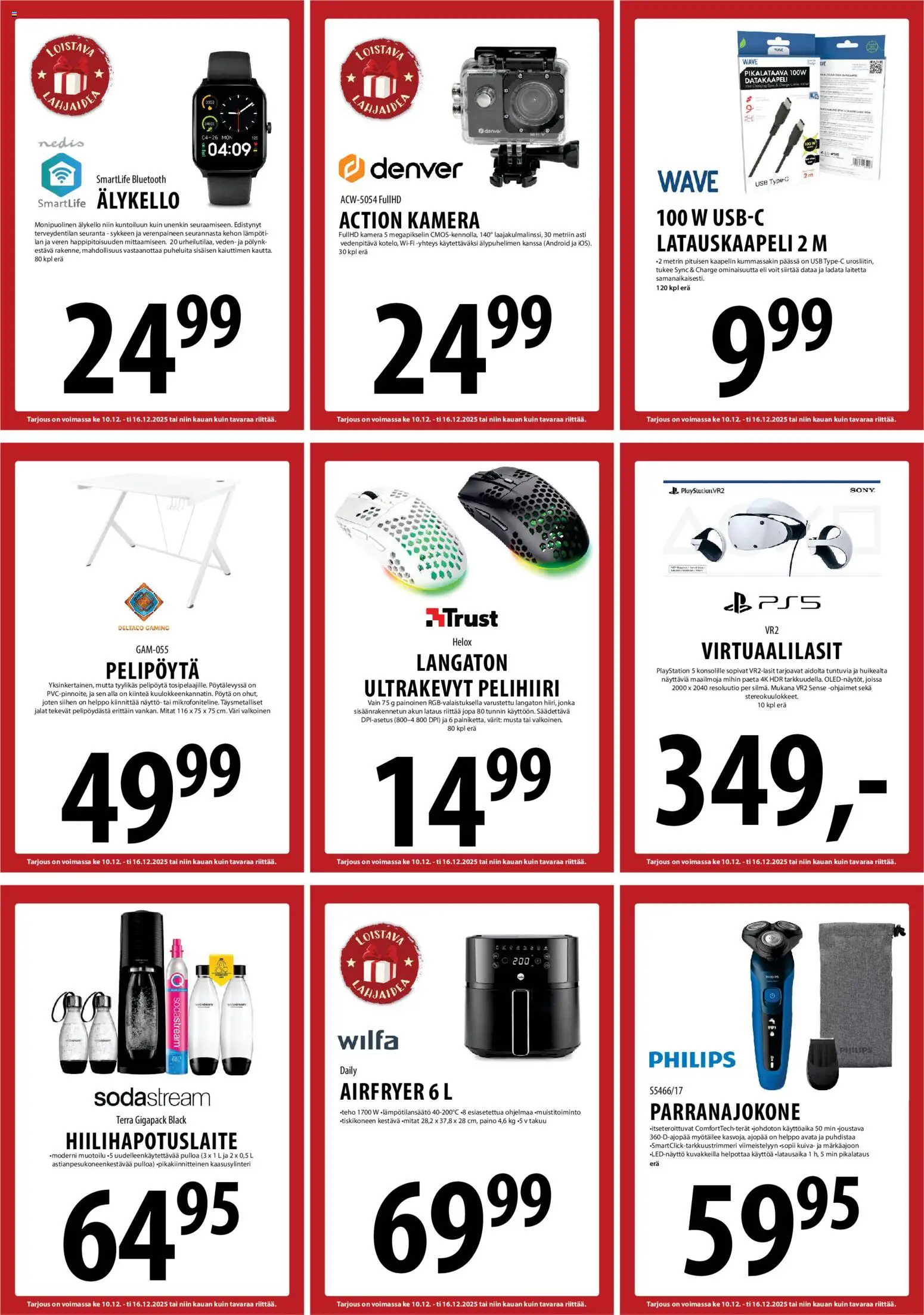 Tuuri tarjoukset – voimassa 10.12.2025 alkaen | Sivu: 20 | Tuotteet: Älykello, Hiilihapotuslaite, Kamera, Playstation