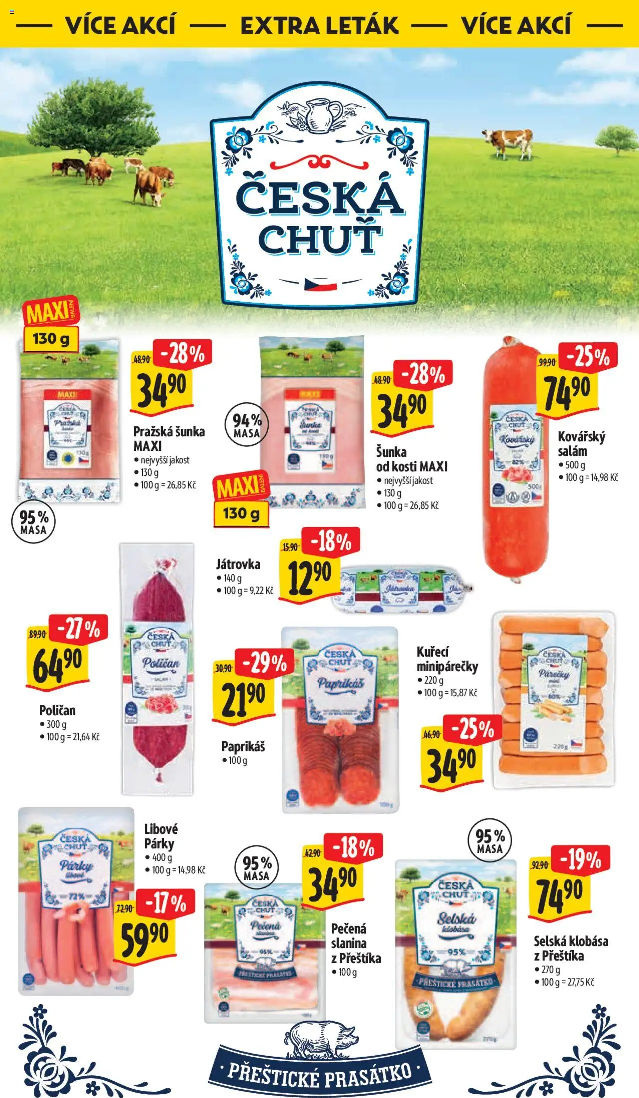 Albert leták - Supermarket od 28.05.2025 | Strana: 34 | Produkty: Šunka od kosti, Salám, Šunka, Pražská šunka