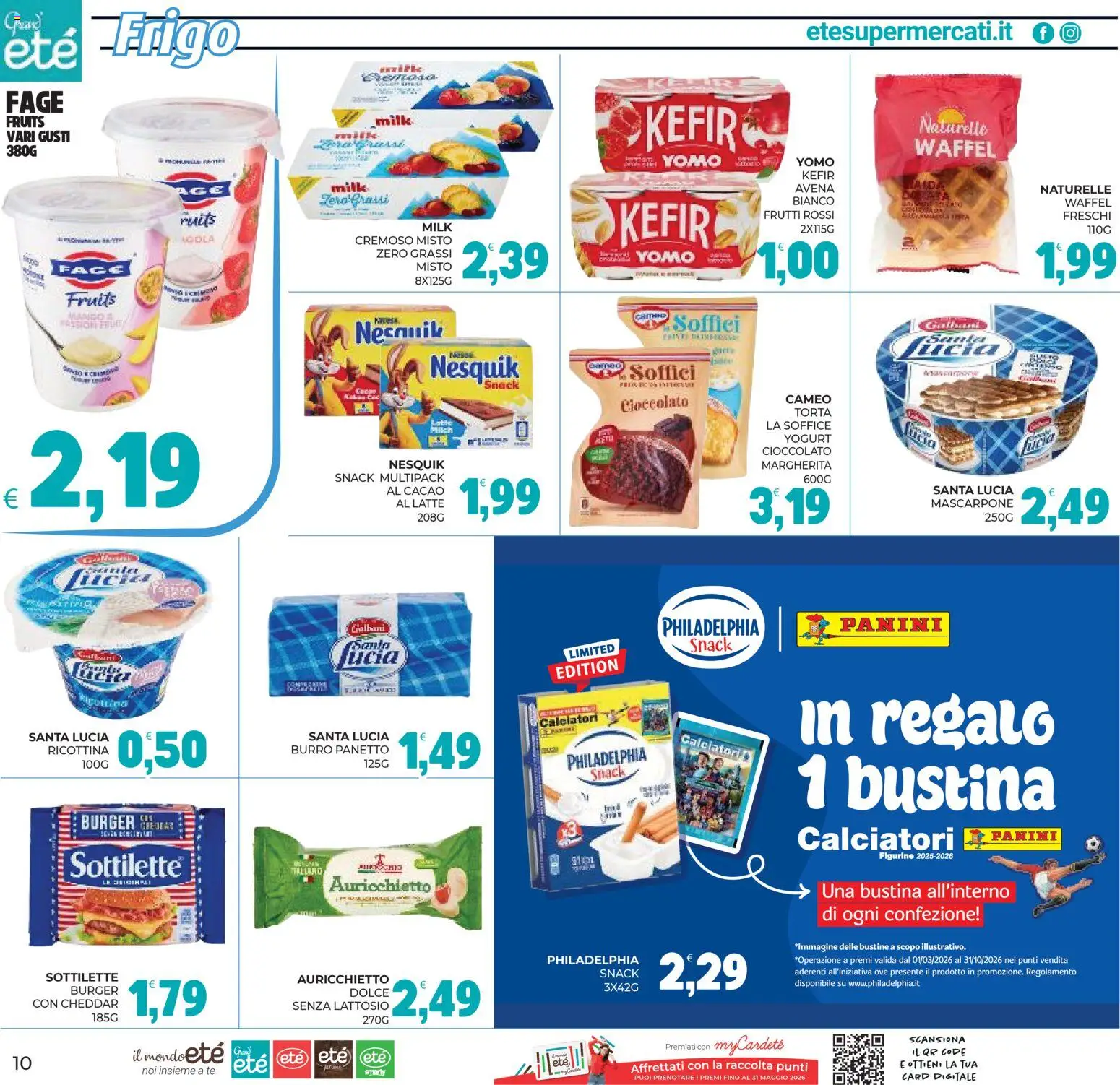 Volantino Eté del 29.04.2026 | Pagina: 10 | Prodotti: Yogurt, Cioccolato, Tè, Torta