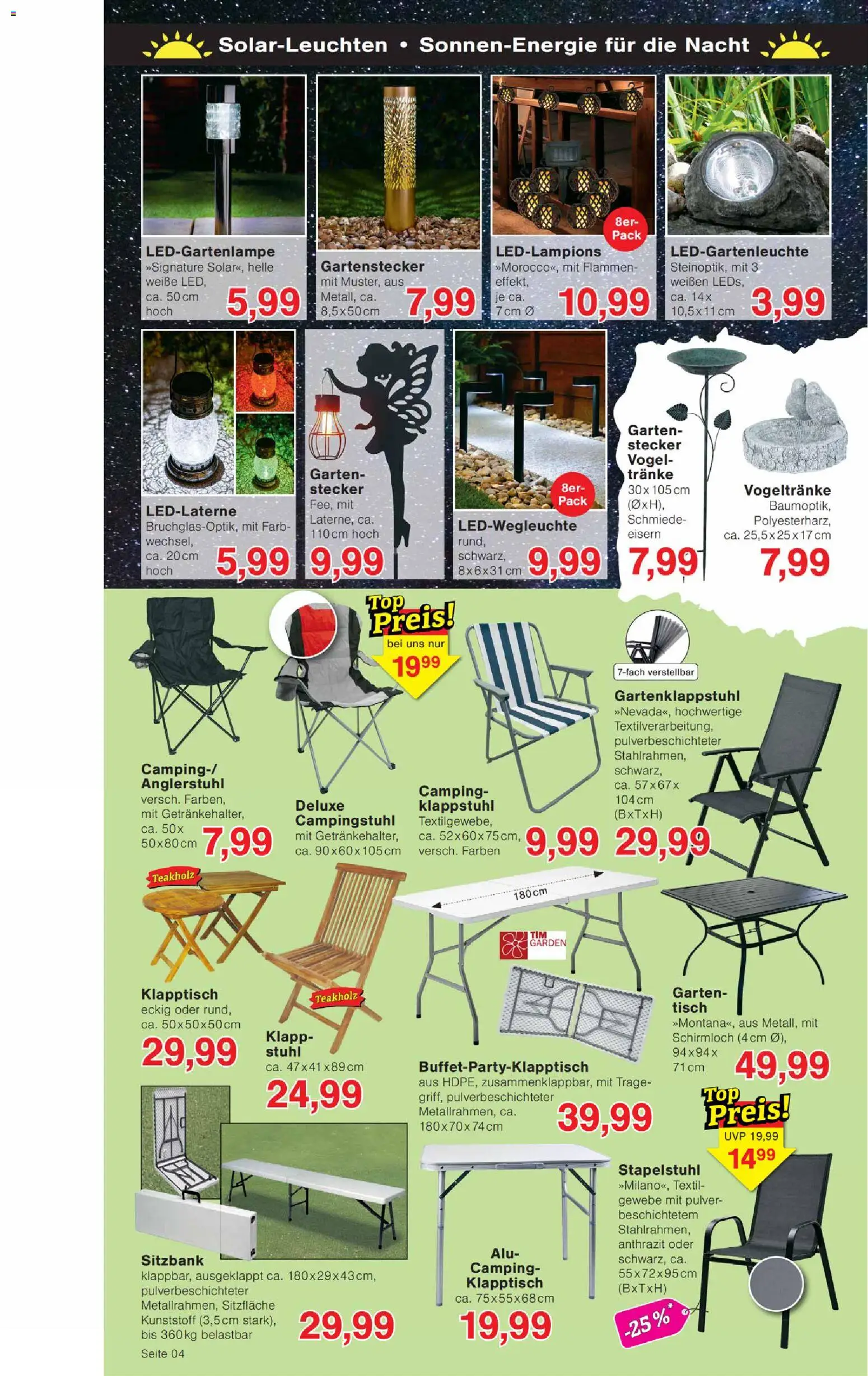 Wiglo Wunderland Prospekt – gültig ab 27.04.2026 | Seite: 4 | Produkte: Sitzbank, Tisch, Stuhl