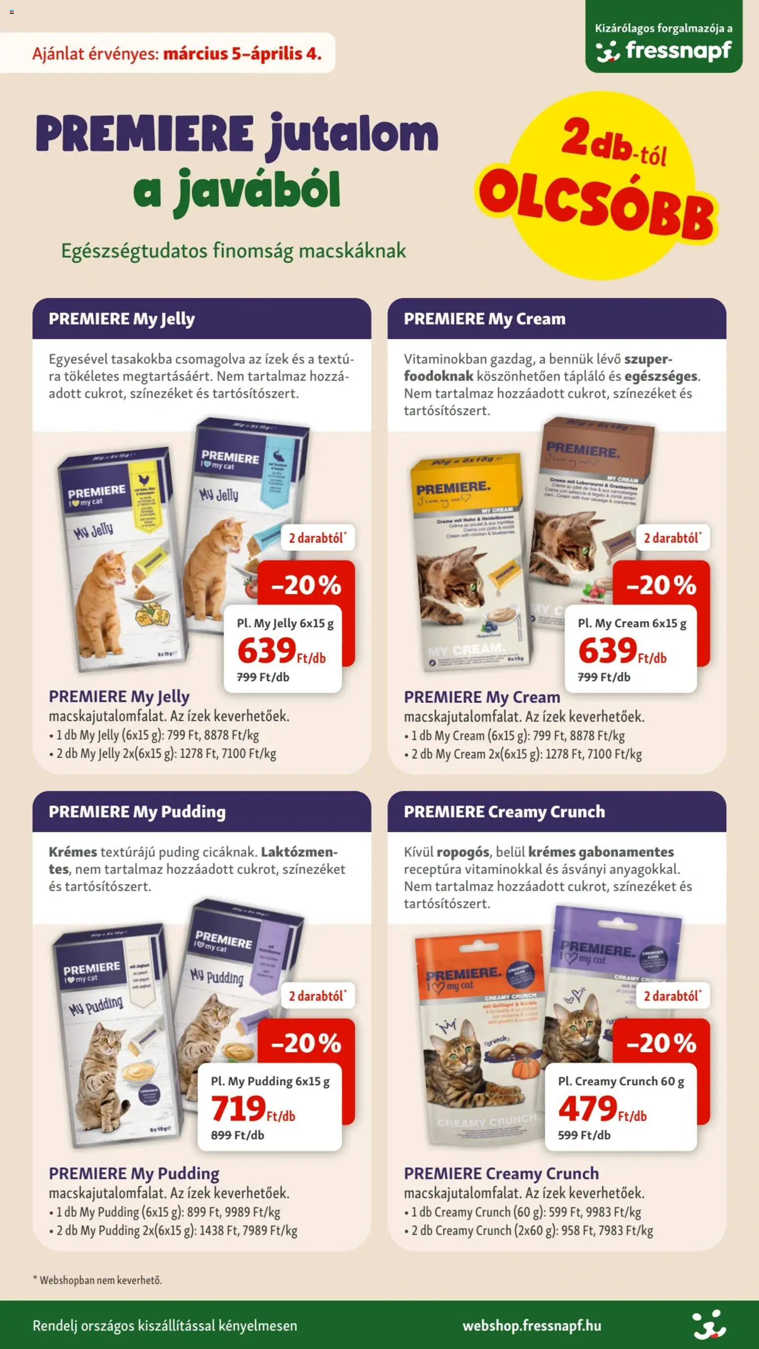 Fressnapf akciós ujság - amely érvényes a következő dátumtól: 05.03.2026 | Oldal: 7 | Termékek: Puding
