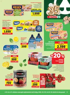 Spar Akciós újság - amely érvényes a következő dátumtól: 05.02.2026 | Oldal: 11