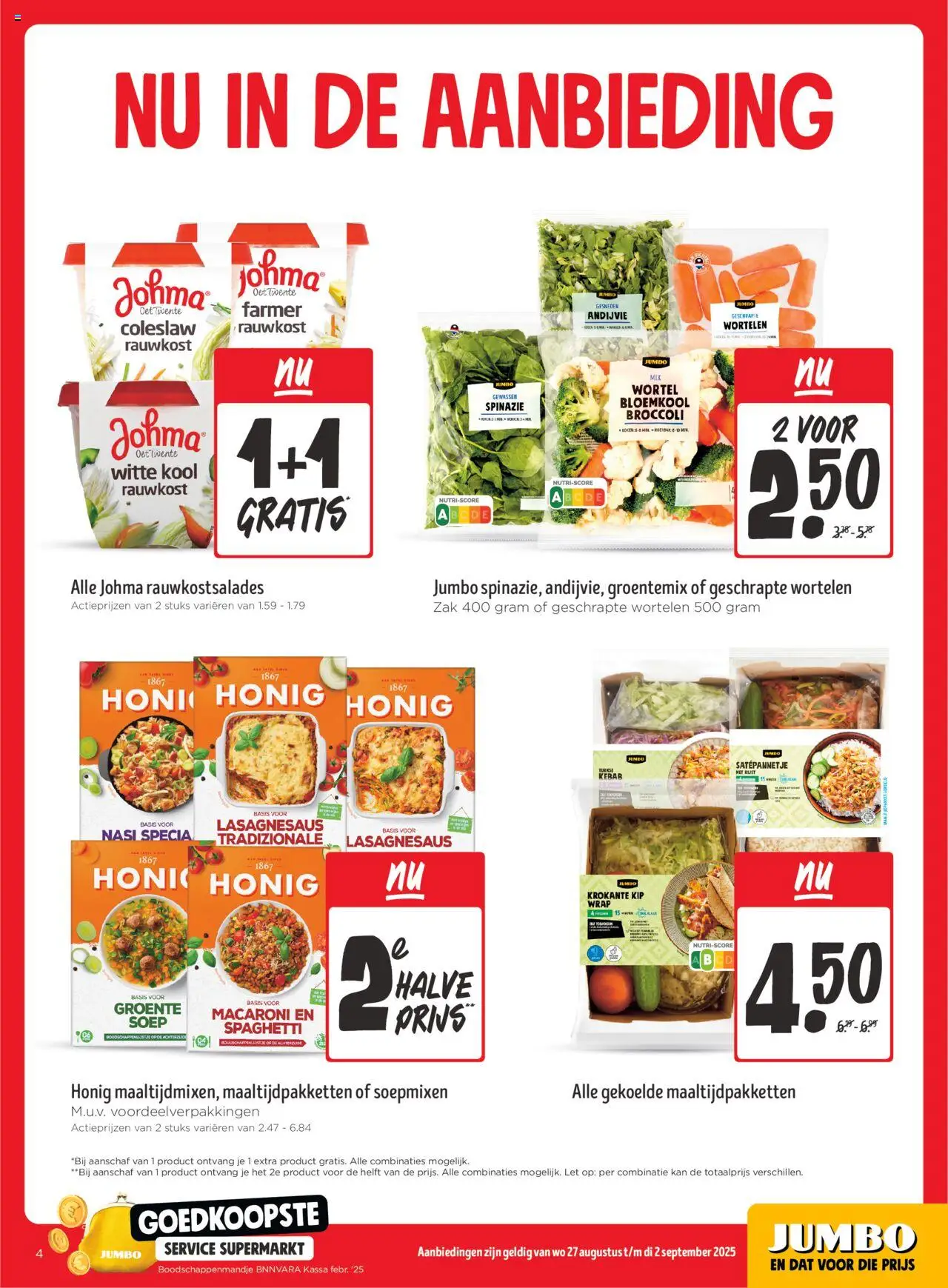 | Pagina: 4 | Producten: Bloemkool, Kool, Wortelen, Macaroni