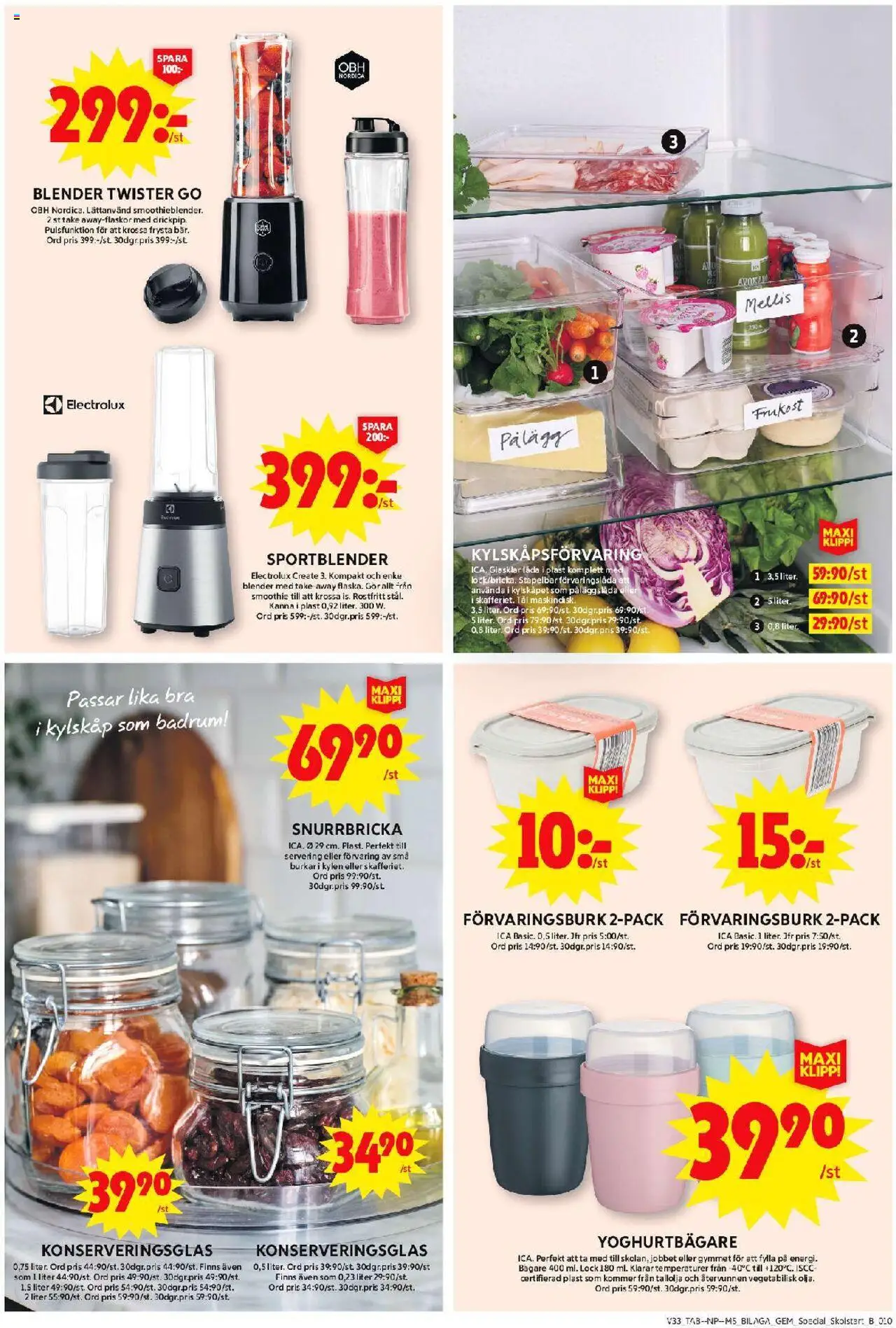 ICA Maxi reklamblad aktuell från 11.08.2025 | Sida: 24 | Produkter: Gem, Låda, Blender, Kylskåp