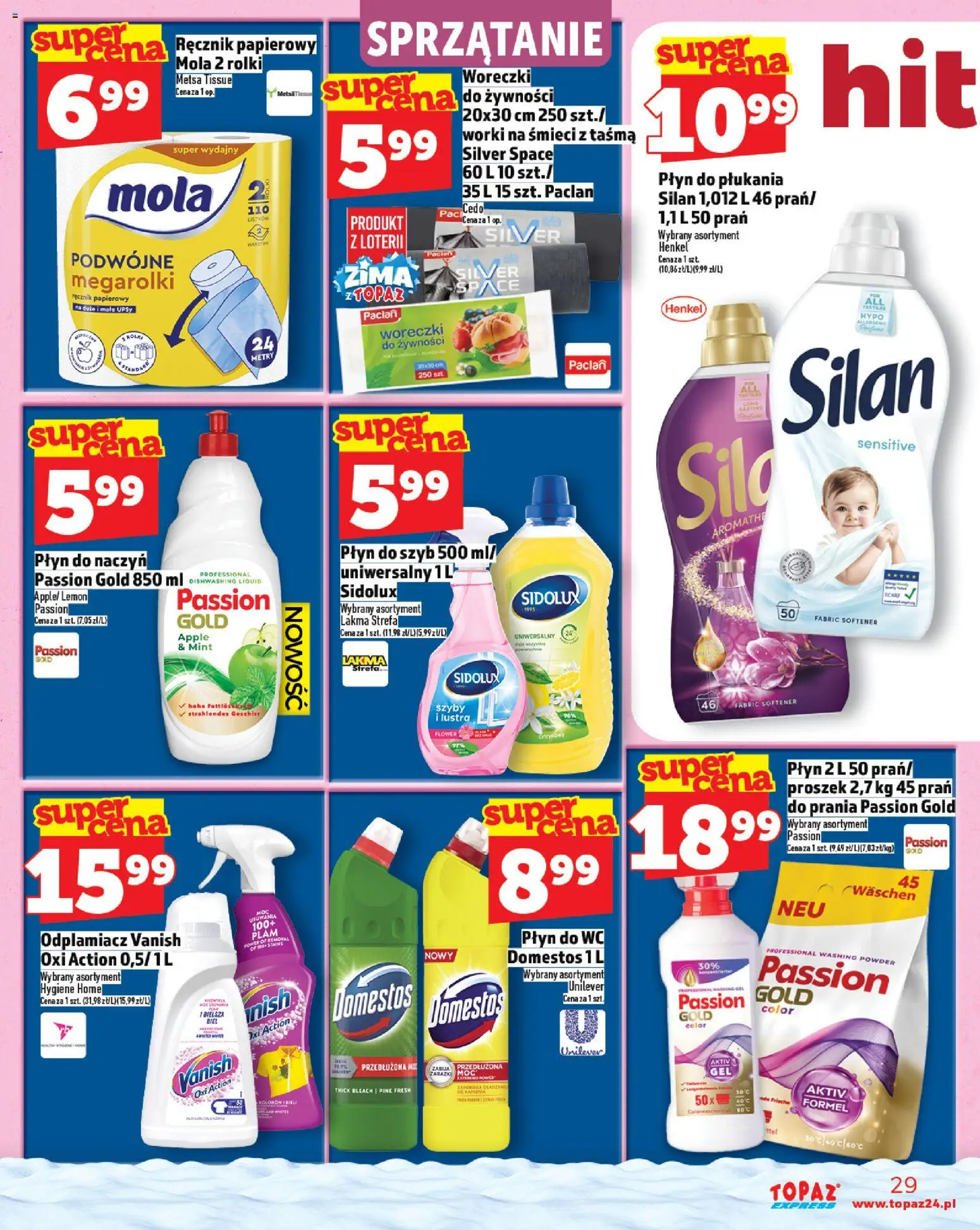 Topaz Gazetka - Express od 27.11.2025 | Strona: 29 | Produkty: Rolki, Domestos, Odplamiacz, Ręcznik papierowy