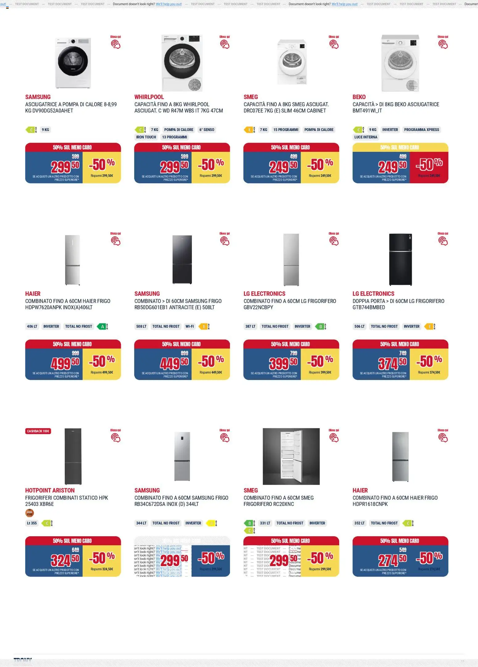 Volantino Trony del 04.12.2025 | Pagina: 18 | Prodotti: Asciugatrice, Frigorifero, Samsung