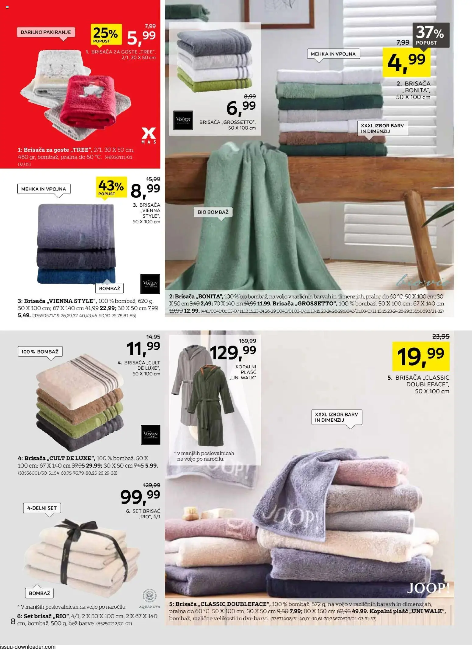 Novi XXXL Lesnina katalog ponudbe – veljaven od 04.11.2025 | Stran: 8 | Izdelki: Brisača, Plasc, Kopalni plasc