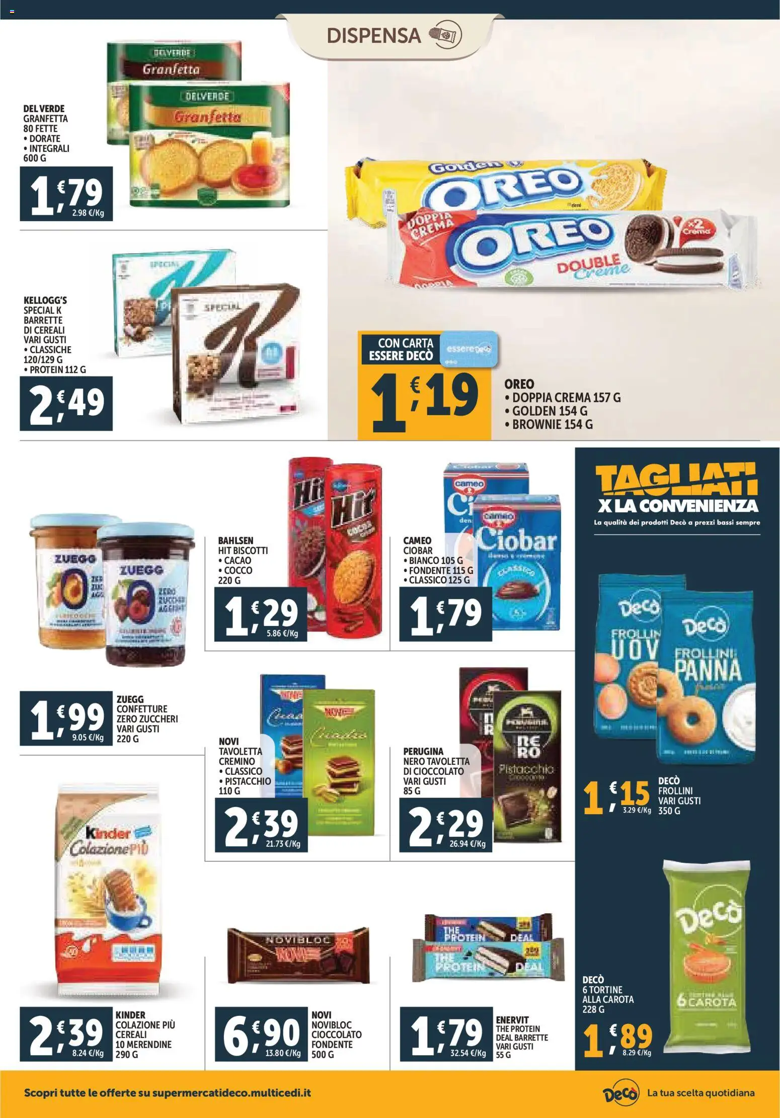 Volantino Decò del 07.11.2025 | Pagina: 12 | Prodotti: Cereali, Carota, Cocco, Cacao