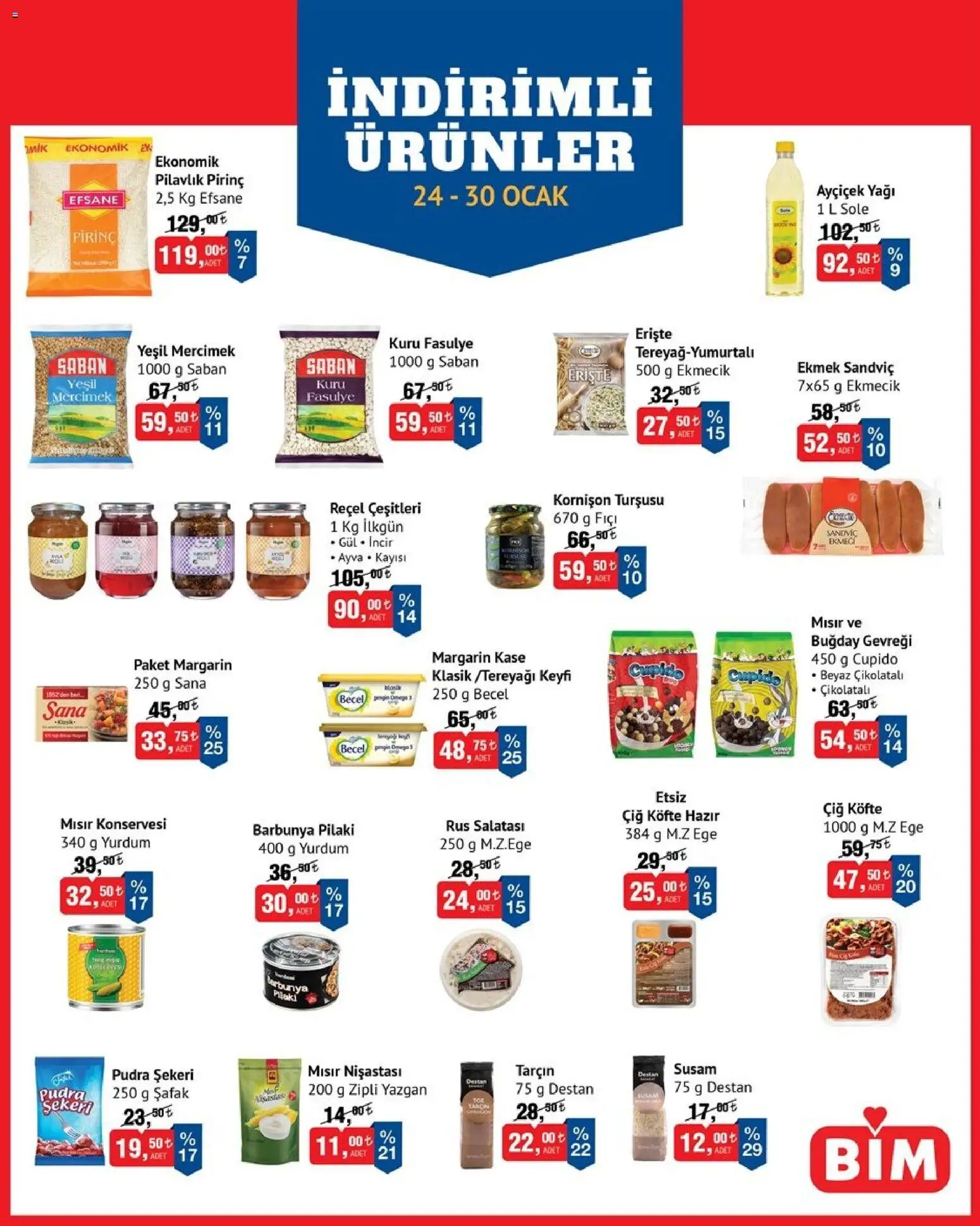 BİM İndirimli Ürünler - 24.01.2026 tarihinden itibaren geçerlidir | Sayfa: 2 | Ürünler: Kuru fasulye, Fasulye, Pilaki, Ayva