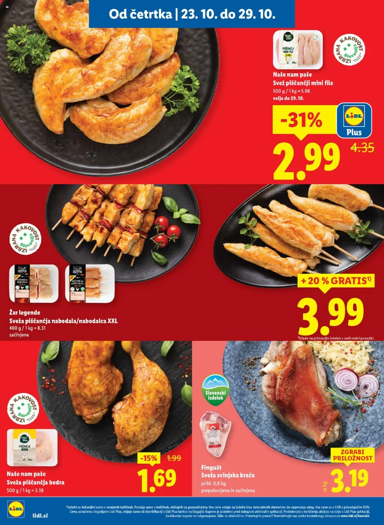 Novi Lidl katalog ponudbe – veljaven od 23.10.2025 | Stran: 2 | Izdelki: Zar, Piščančja bedra