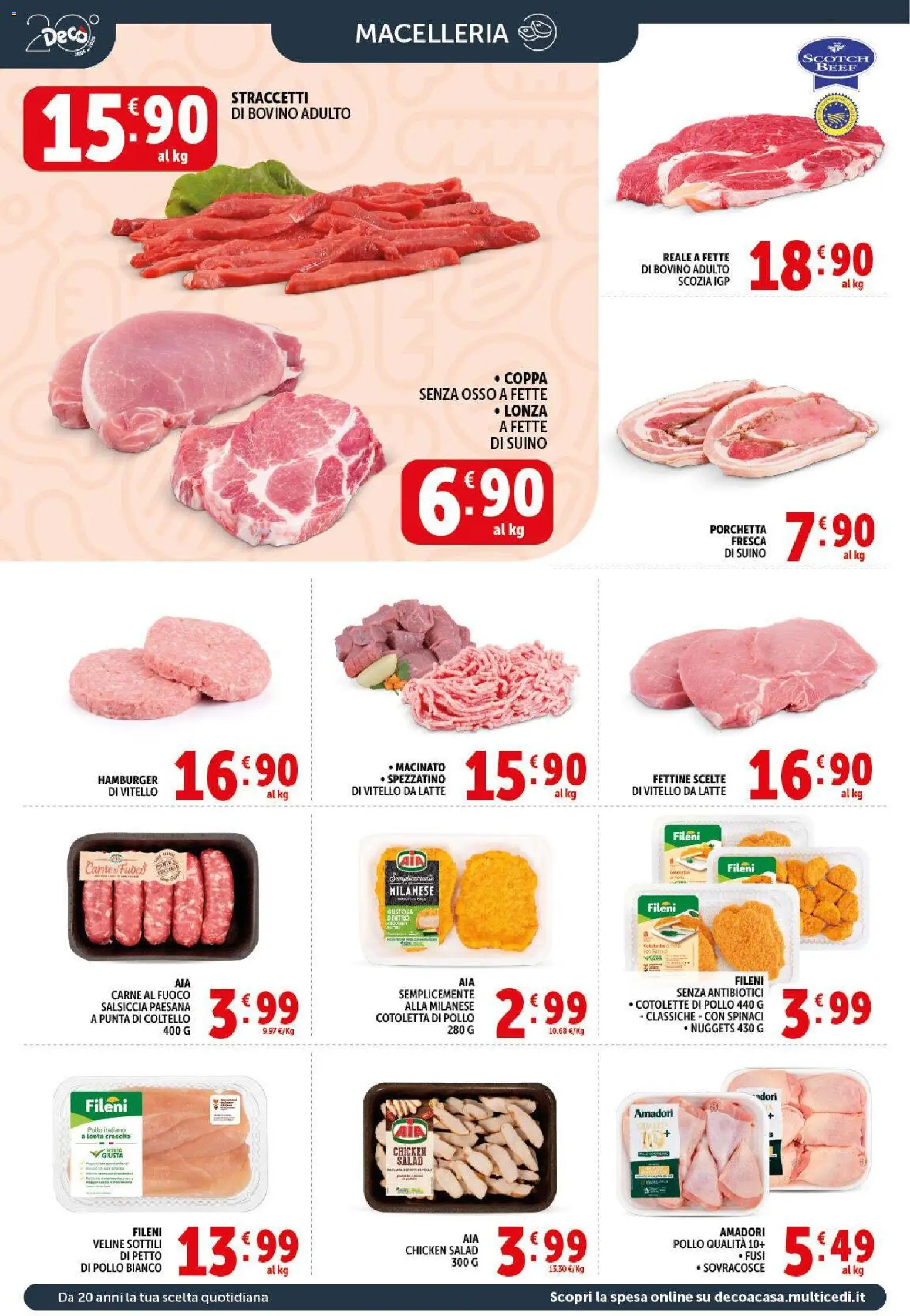 Volantino Decò del 09.04.2026 | Pagina: 6 | Prodotti: Suino, Latte, Hamburger, Macinato