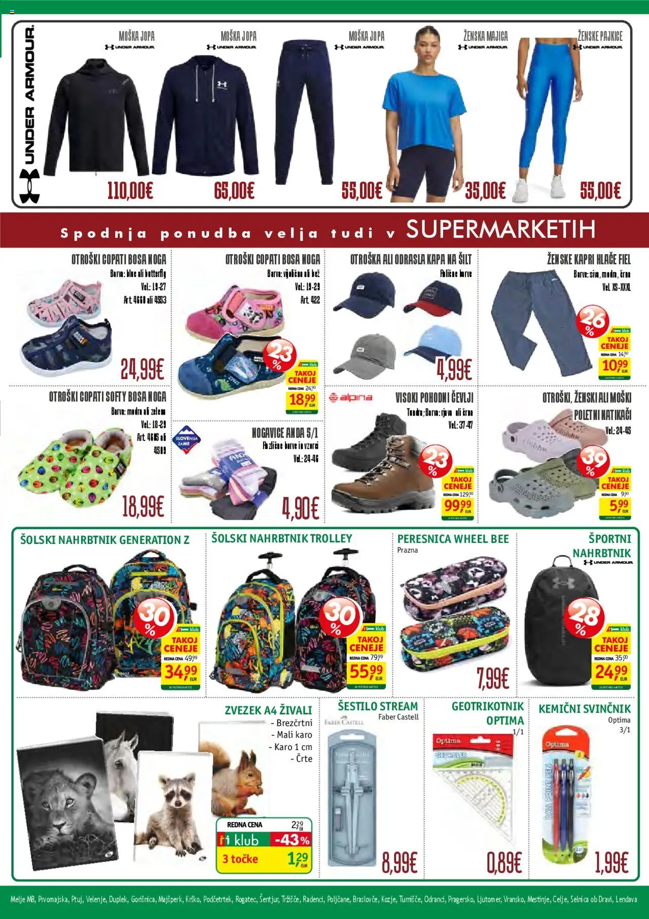 Jager katalog tekstil │ velja od 20.08.2025 | Stran: 2 | Izdelki: Zvezek, Peresnica, Nogavice, Copati