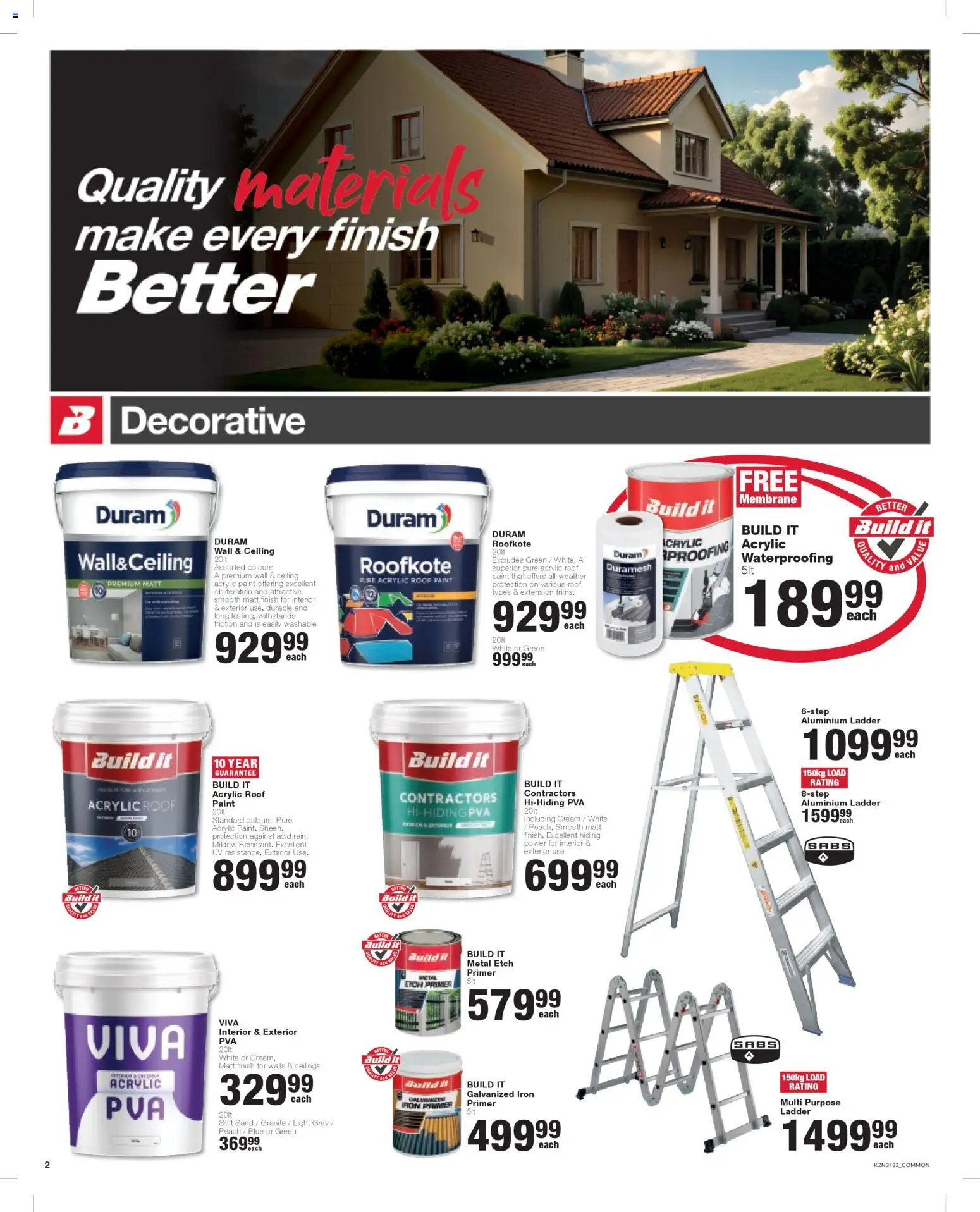 New Build It catalogue – valid from 24.02.2026 | Page: 2 | Products: Iron, Paint, Light, Peach