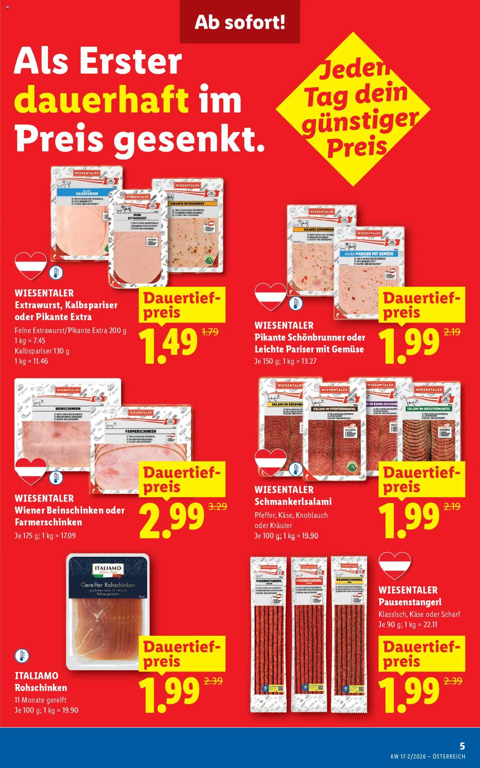 Lidl Flugblatt - Eisenstadt, Ebenfurth, Mattersburg gültig ab 23.04.2026 | Seite: 7 | Produkte: Gemüse, Knoblauch, Käse, Salami