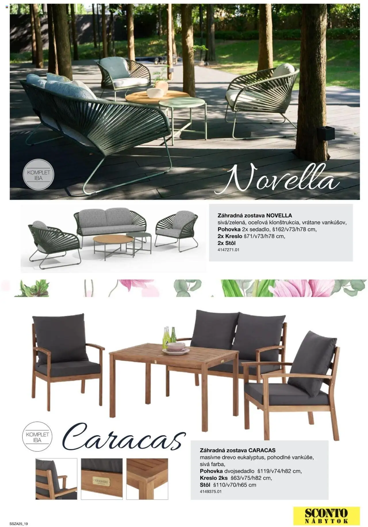 Nové Sconto nábytok akcie – leták je platný od 21.02.2025 | Strana: 19 | Produkty: Nábytok, Pohovka, Stôl
