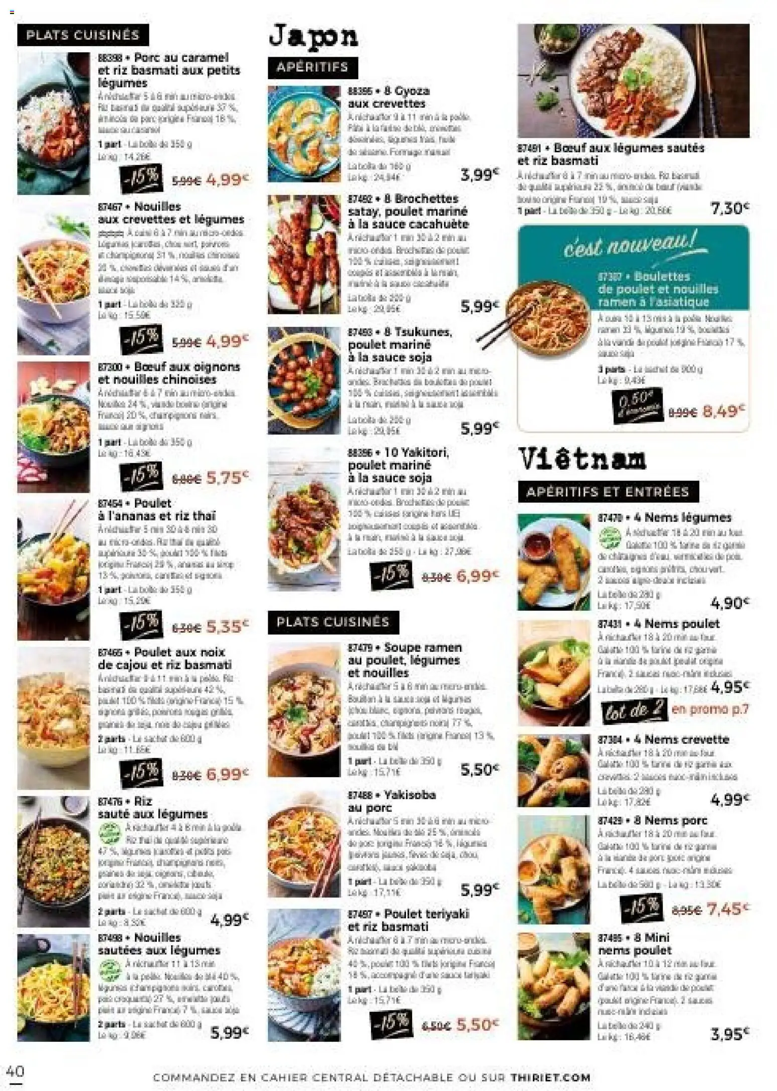 {H1} | Page: 40 | Produits: Crevette, Porc, Riz, Nouilles