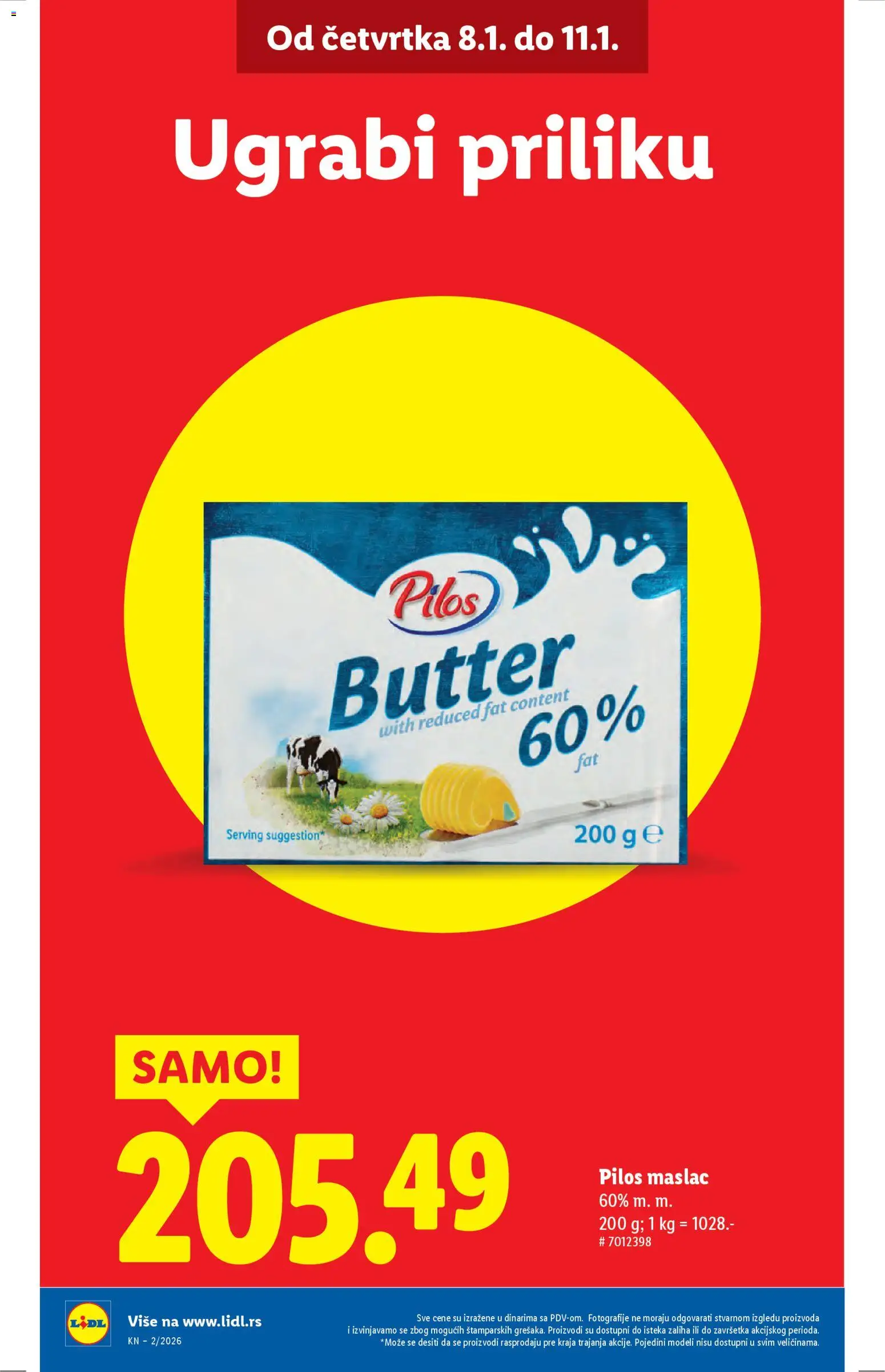 Lidl katalog - važi od 08.01.2026 | Strana: 6 | Proizvode: Maslac