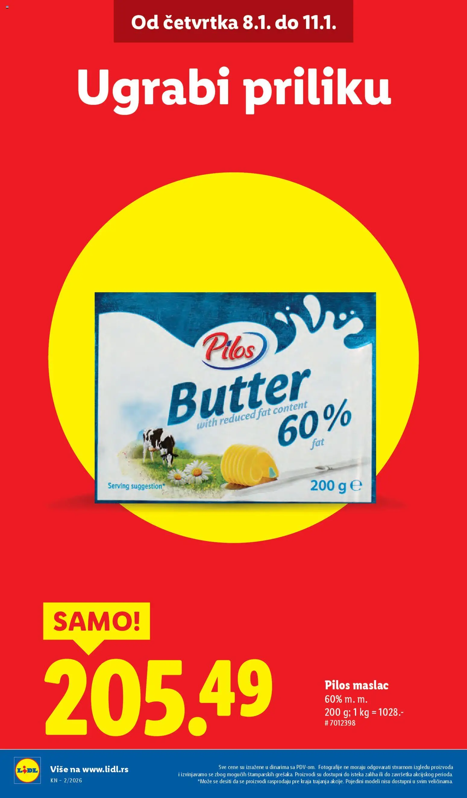 Lidl katalog - važi od 08.01.2026 | Strana: 6 | Proizvode: Maslac