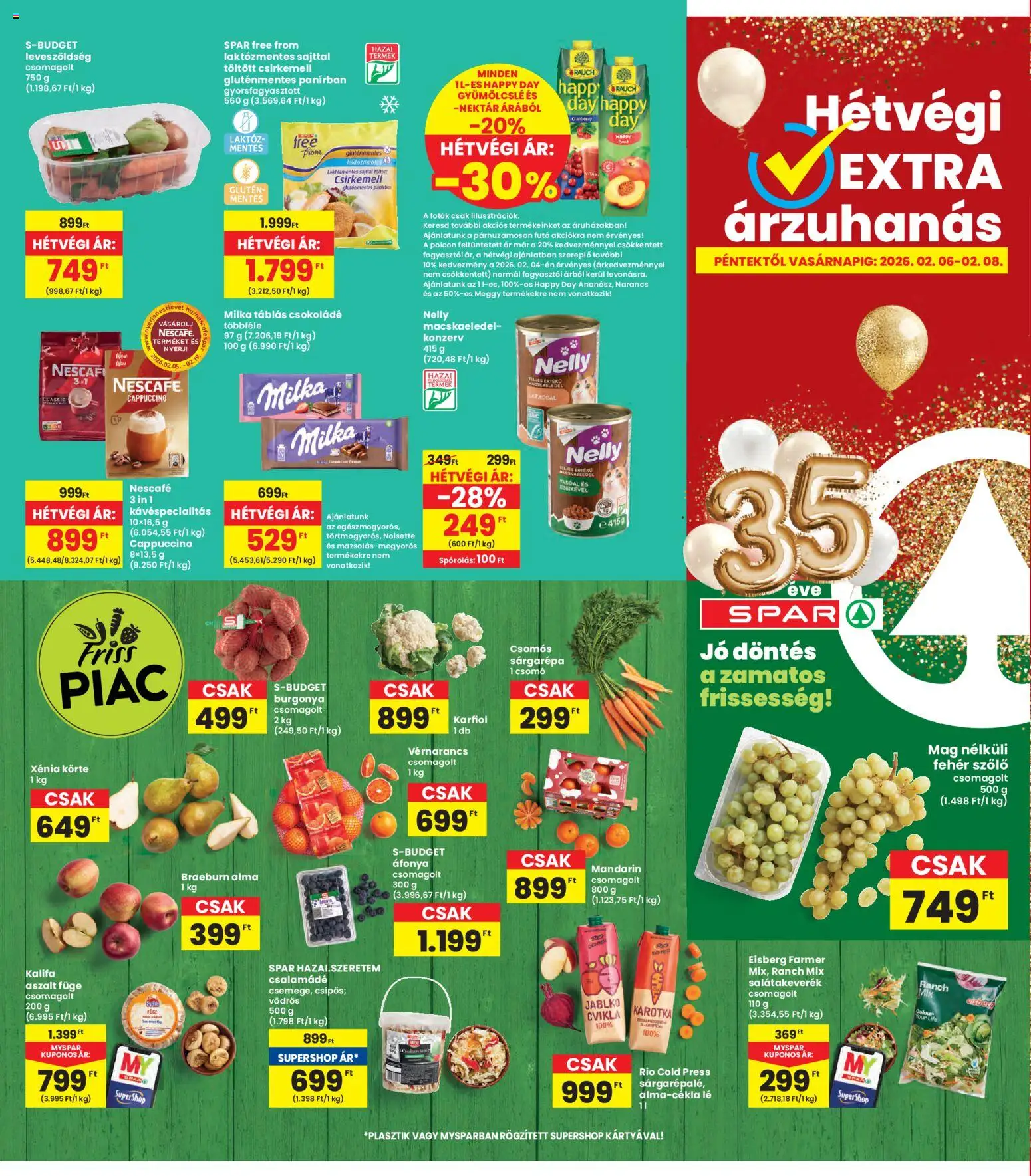Interspar akciós ujság - amely érvényes a következő dátumtól: 05.02.2026 | Oldal: 20 | Termékek: Csokoládé, Narancs, Gluténmentes, Csirkemell