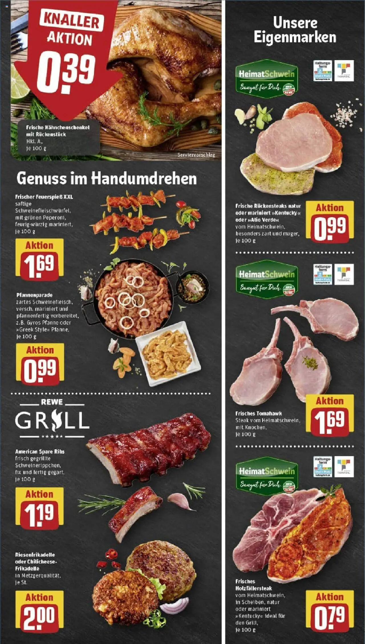 Rewe prospekt Iserlohn	 - gültig ab dem 20.07.2025 | Seite: 7 | Produkte: Grill, Hahnchenschenkel, Spare ribs, Steak
