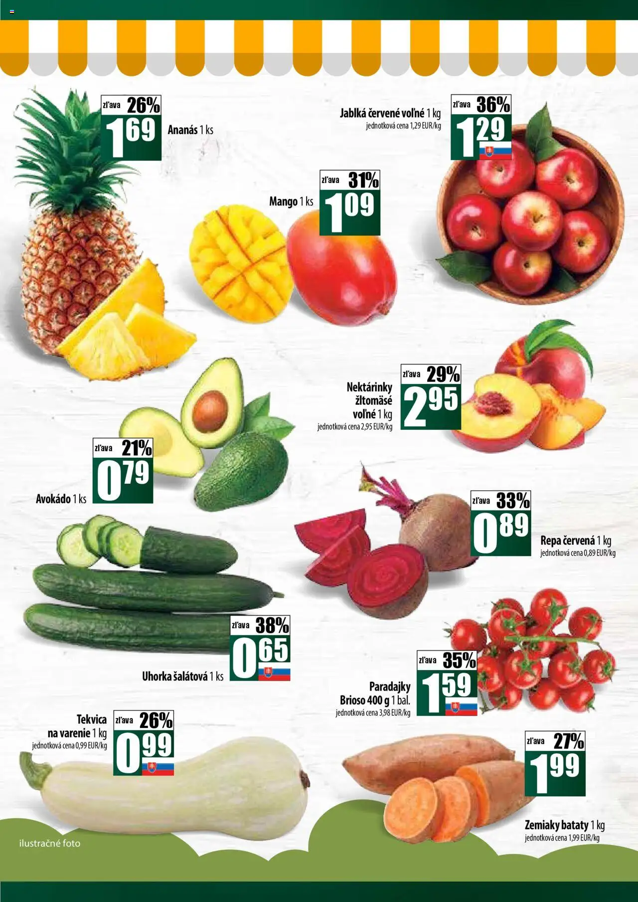 COOP Jednota široká ponuka │ platný od 14.08.2025 | Strana: 7 | Produkty: Jablká, Paradajky, Ananás, Mango