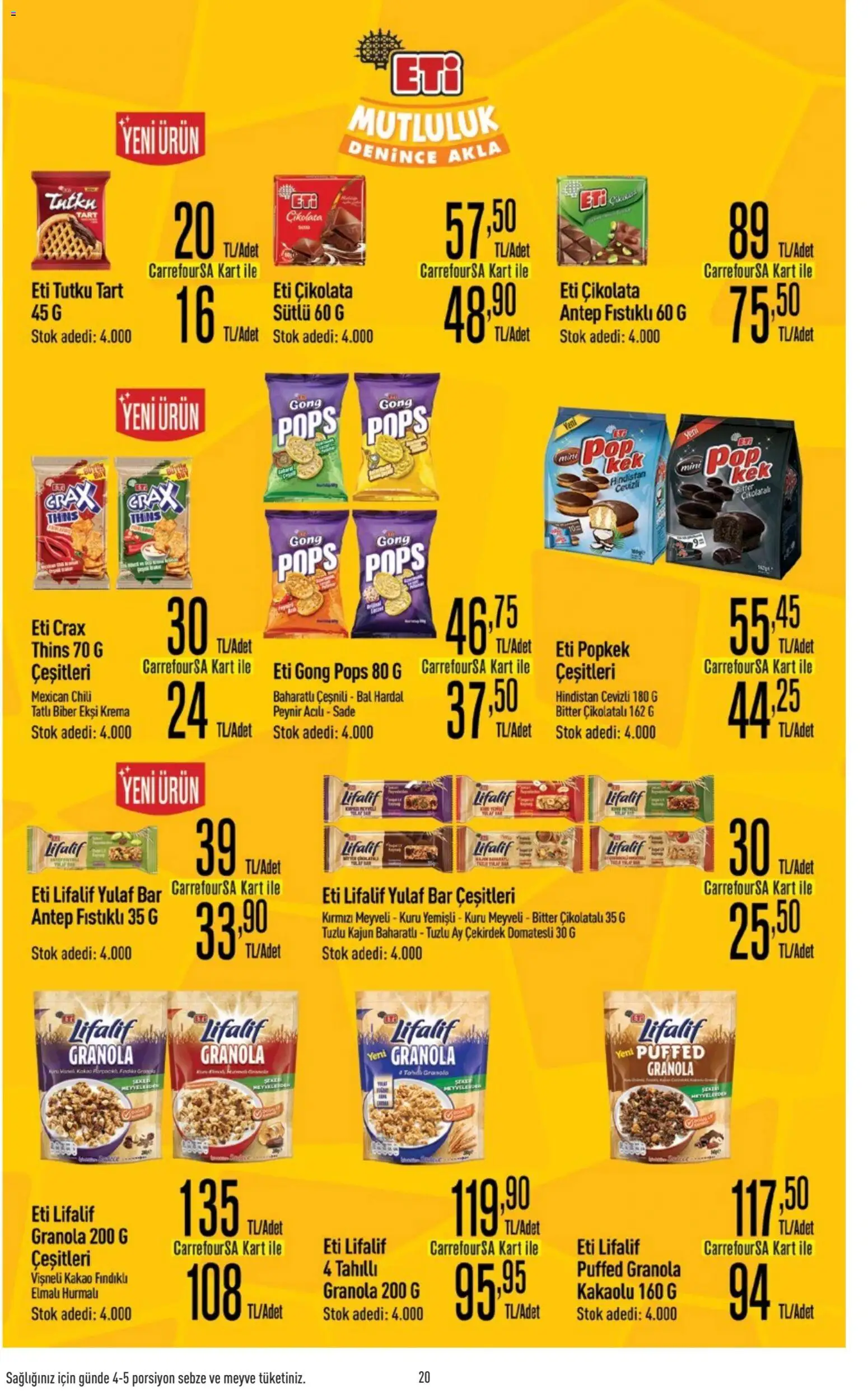 CarrefourSA Katalog - 04.12.2025 tarihinden itibaren geçerlidir | Sayfa: 20 | Ürünler: Peynir, Çikolata, Sebze, Yulaf