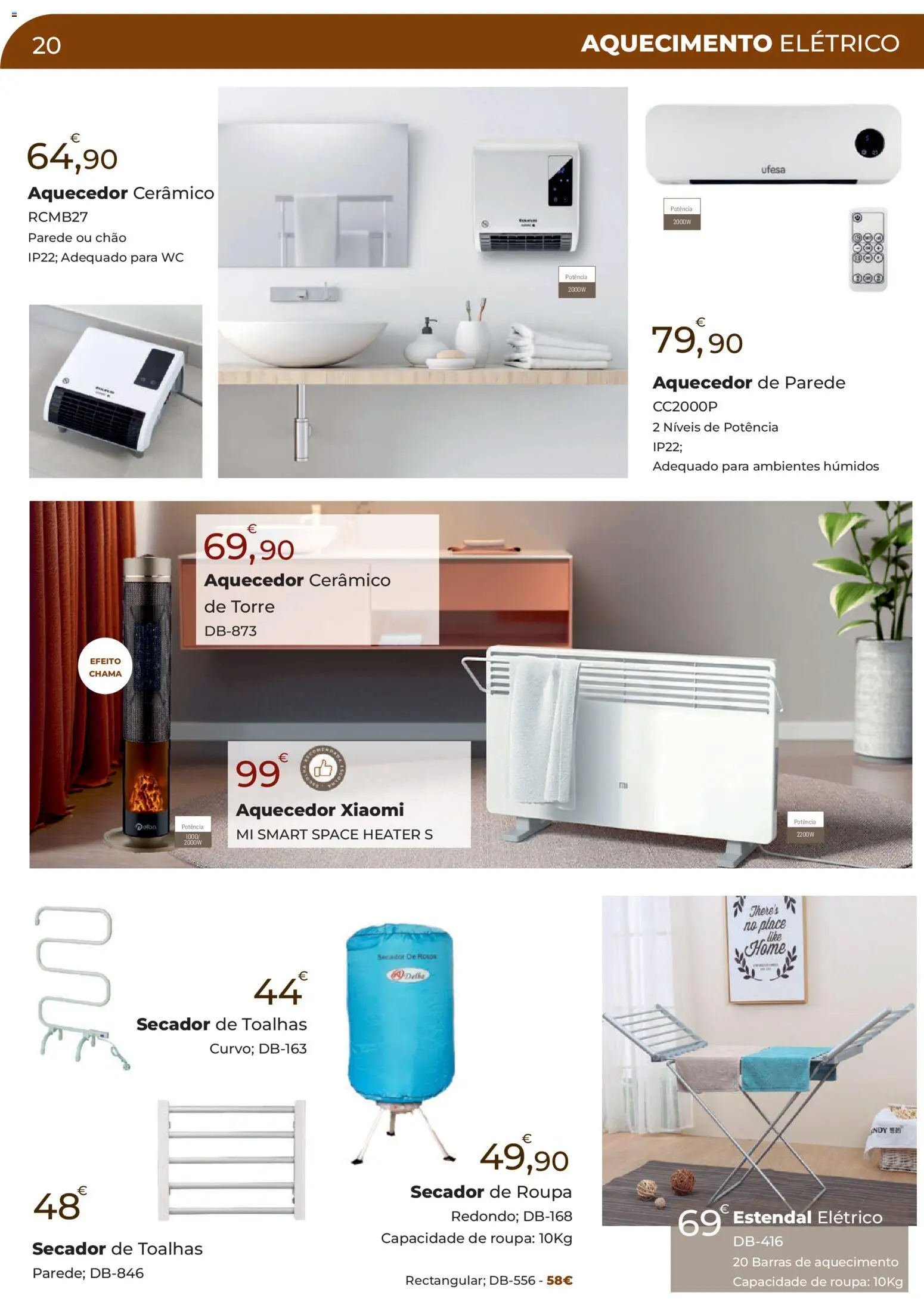 E.Leclerc Especial Aquecimento Lordelo │ válido de 20.10.2025 | Página: 20 | Produtos: Secador, Aquecedor