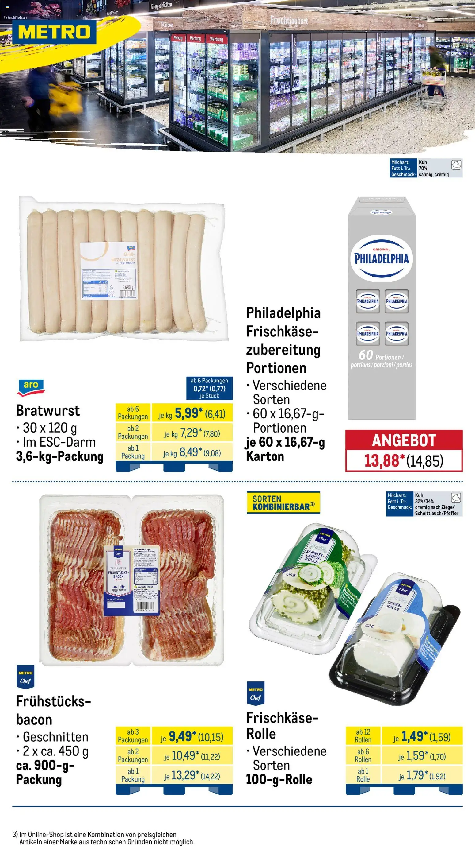 Metro Monats-Menü – gültig ab 01.03.2026 | Seite: 8 | Produkte: Grill, Käse, Bratwurst, Fruchtjoghurt