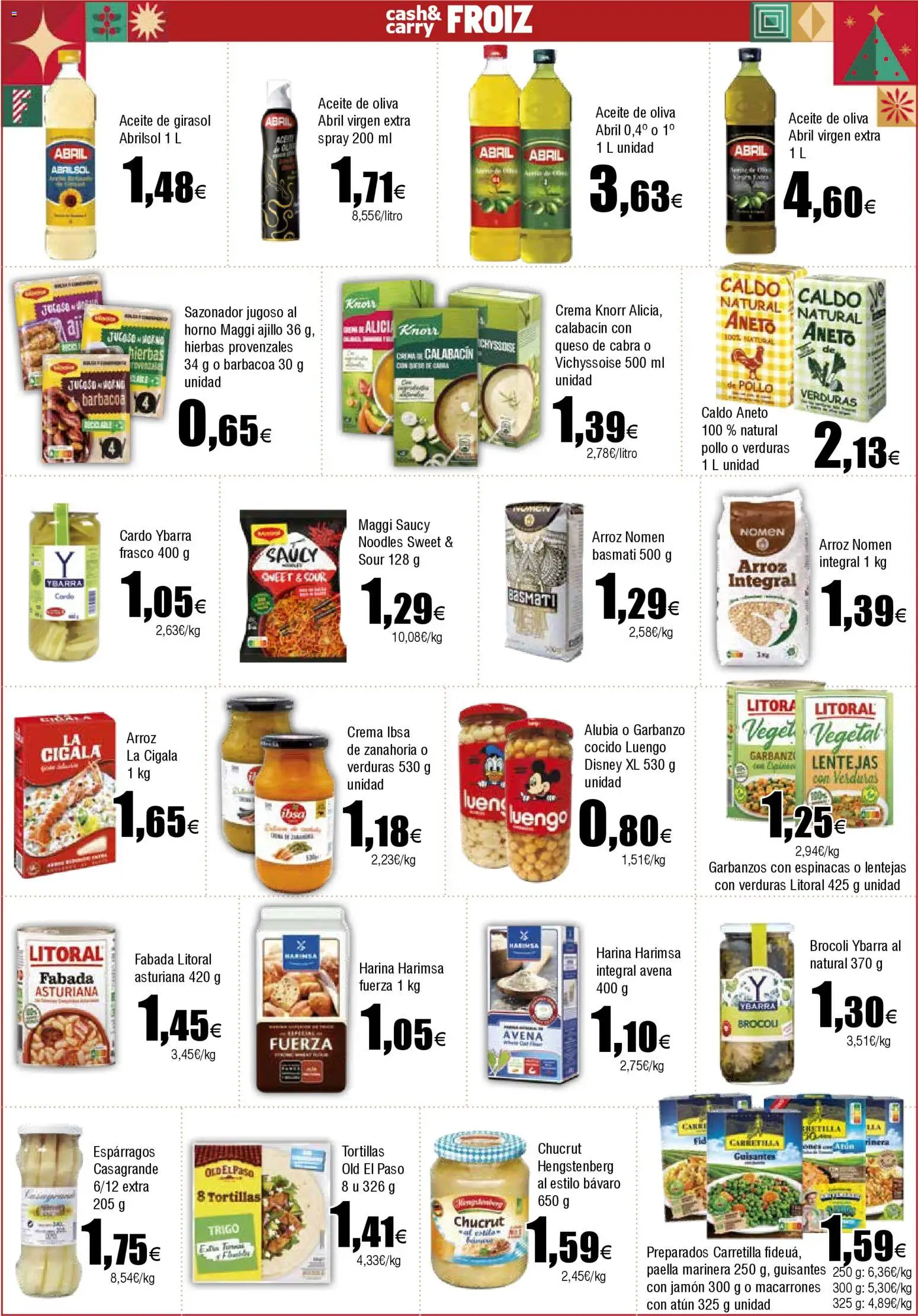 Froiz - Folleto Cash │ válido desde el 02.12.2025 | Página: 4 | Productos: Aceite, Jamón, Νερό καρύδας, Zanahoria