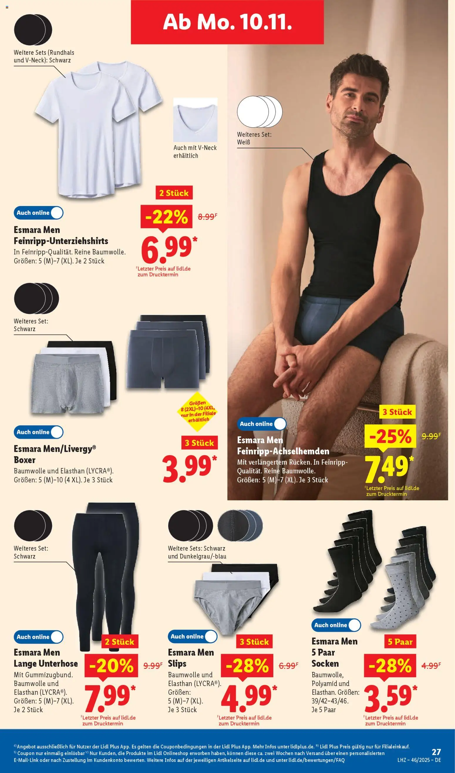 Lidl Prospekt Düsseldorf – gültig ab 10.11.2025 | Seite: 41 | Produkte: Socken, Boxer